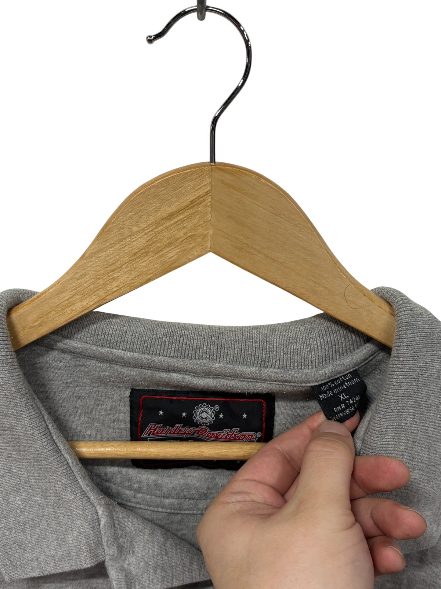 Vintage Harley Davidson Cafe Biker Polo Shirt Size XL