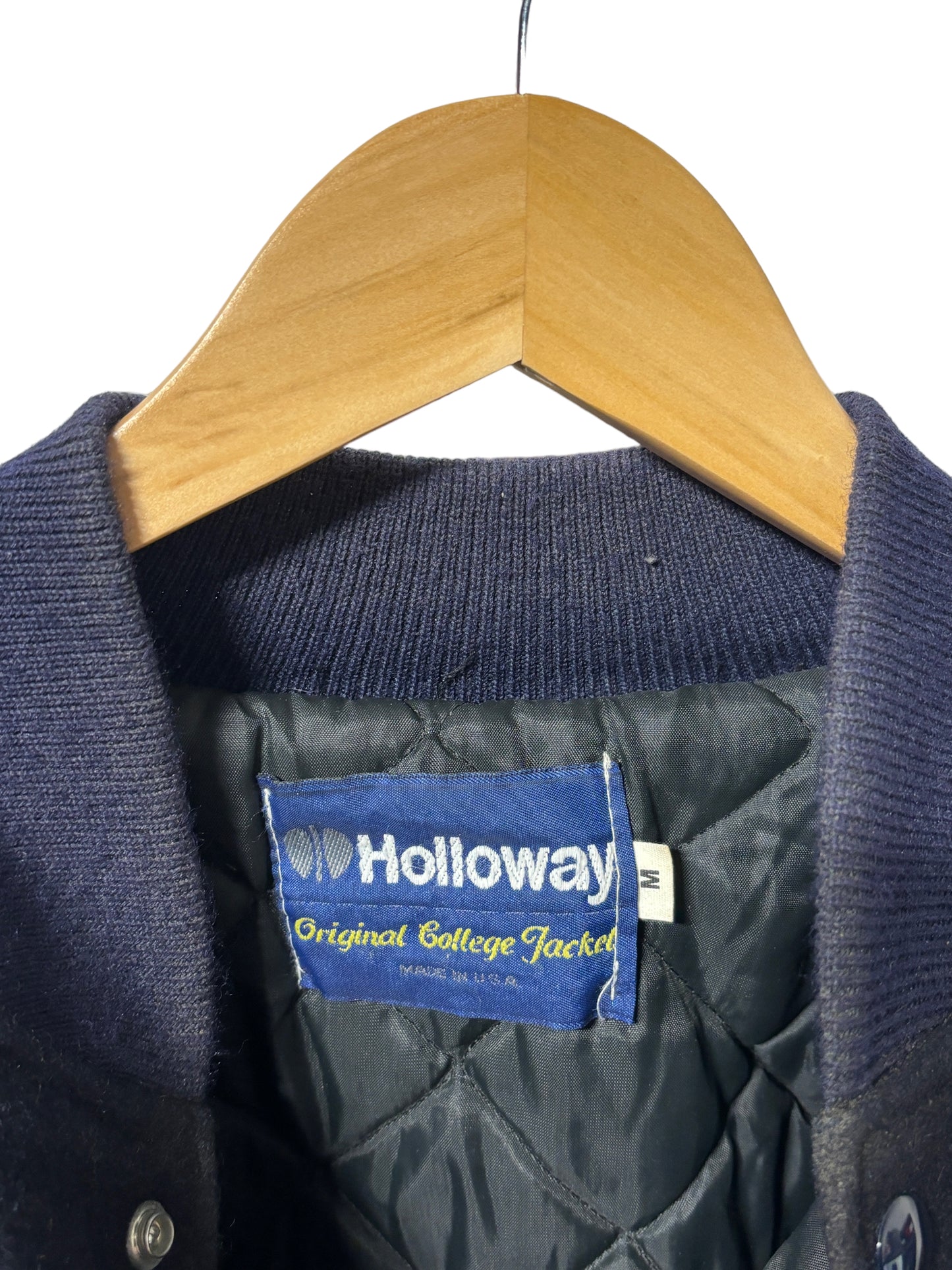 Vintage 80's Holloway NAPA Auto Billings Montana Letterman Jacket Size Medium