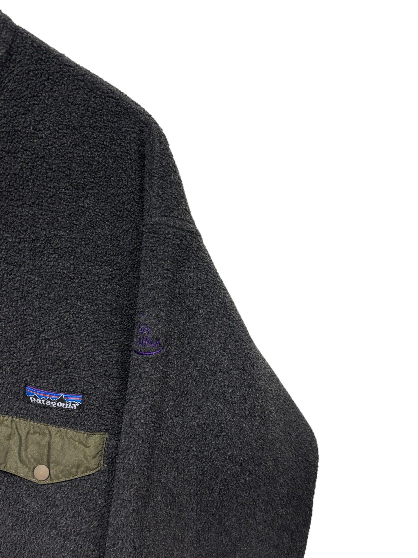 Vintage Patagonia Grey Synchilla Snap T Sweater Size XXL