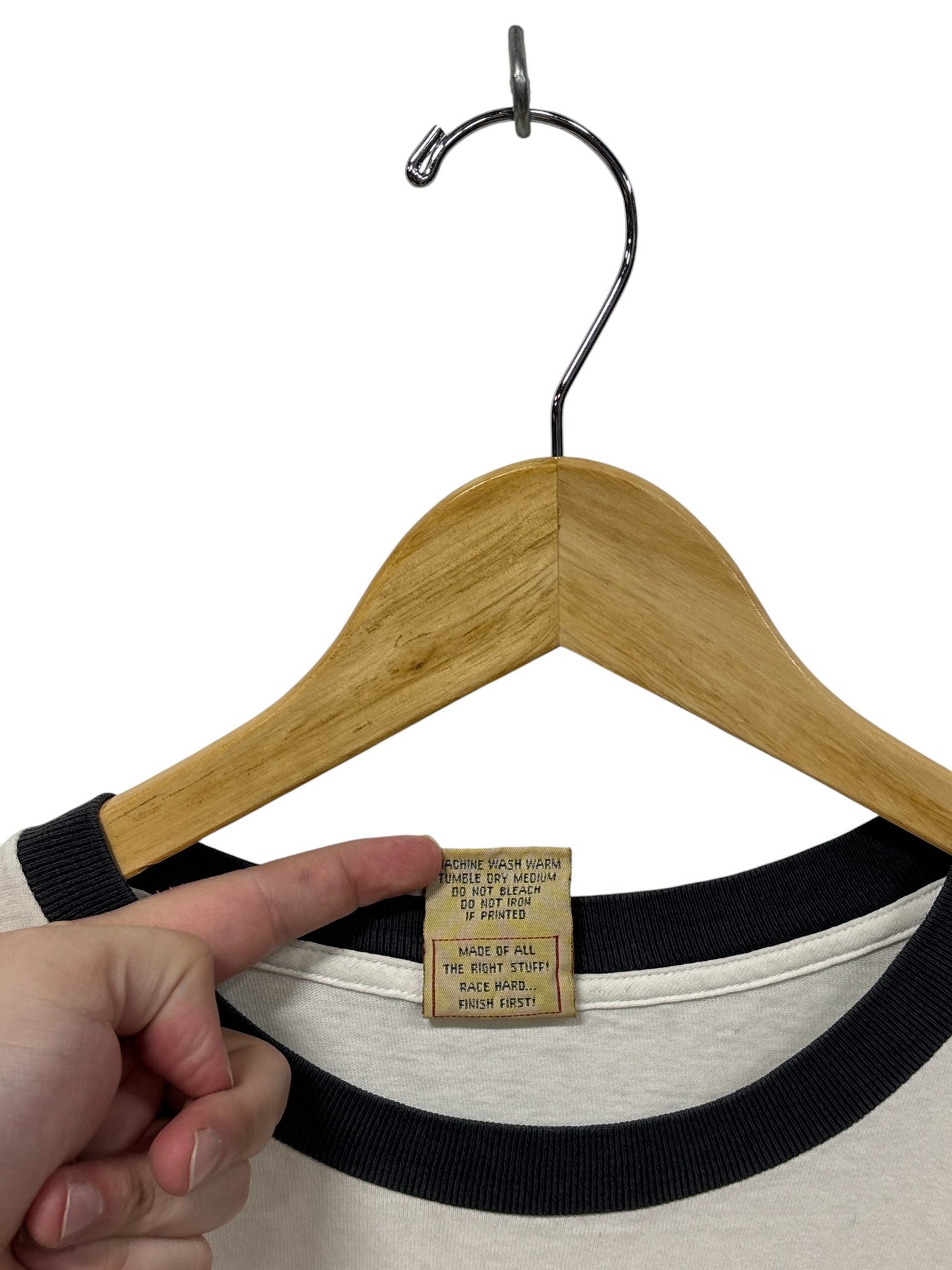 Vintage 90's Giant Hot Wheels Classic Logo Ringer Tee Size XL