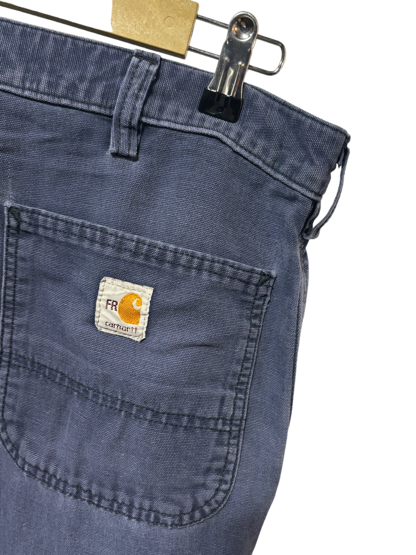 Carhartt FR Faded Blue Cargo Carpenter Pants Size 38x36