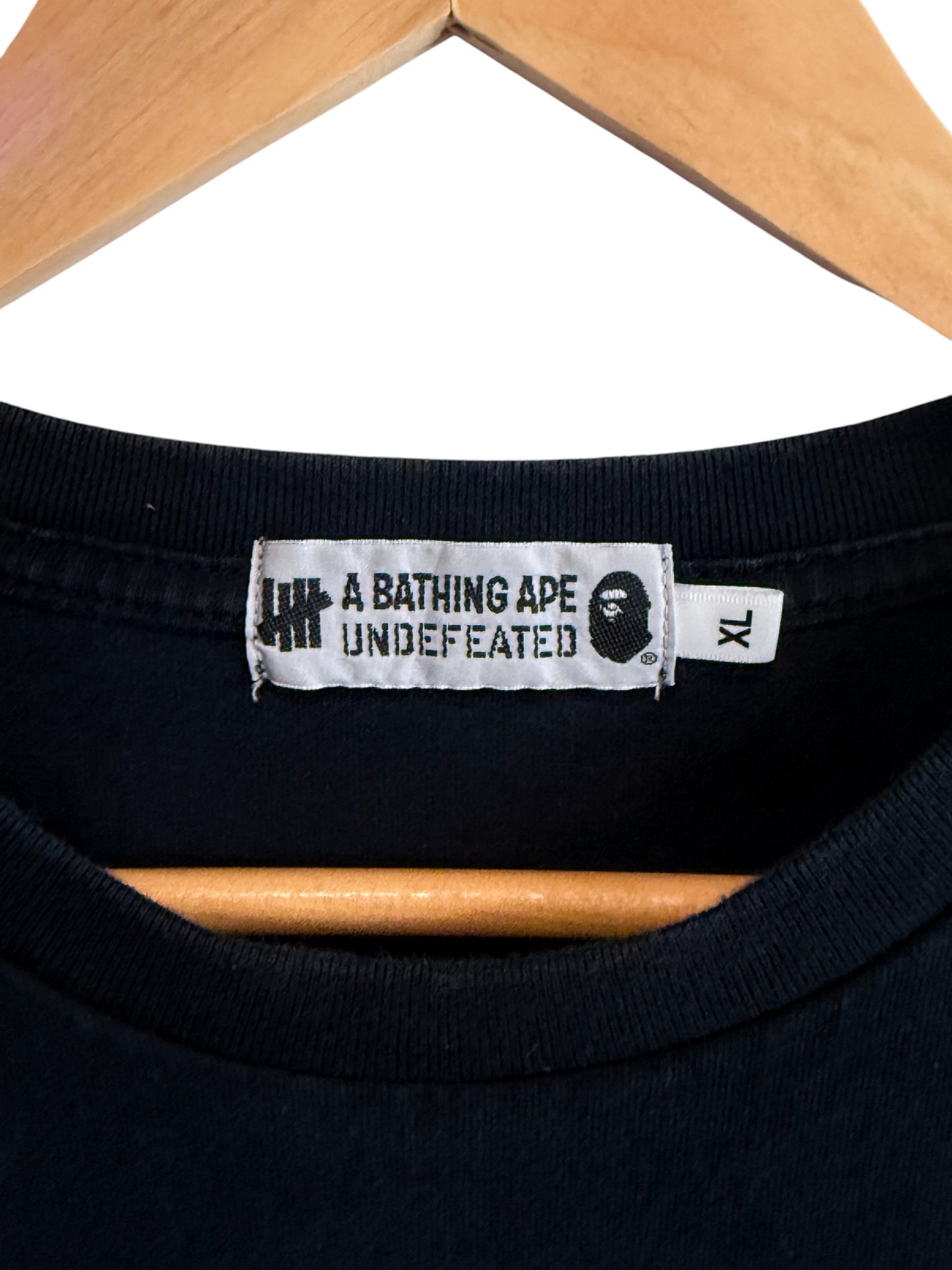 Bape x Undefeated College Logo Collab Graphic Tee Size XL