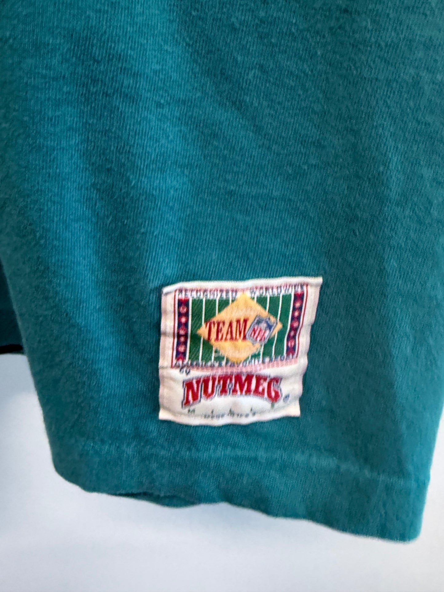 Vintage 90's Nutmeg Miami Dolphins NFL Logo Graphic Tee Size XL