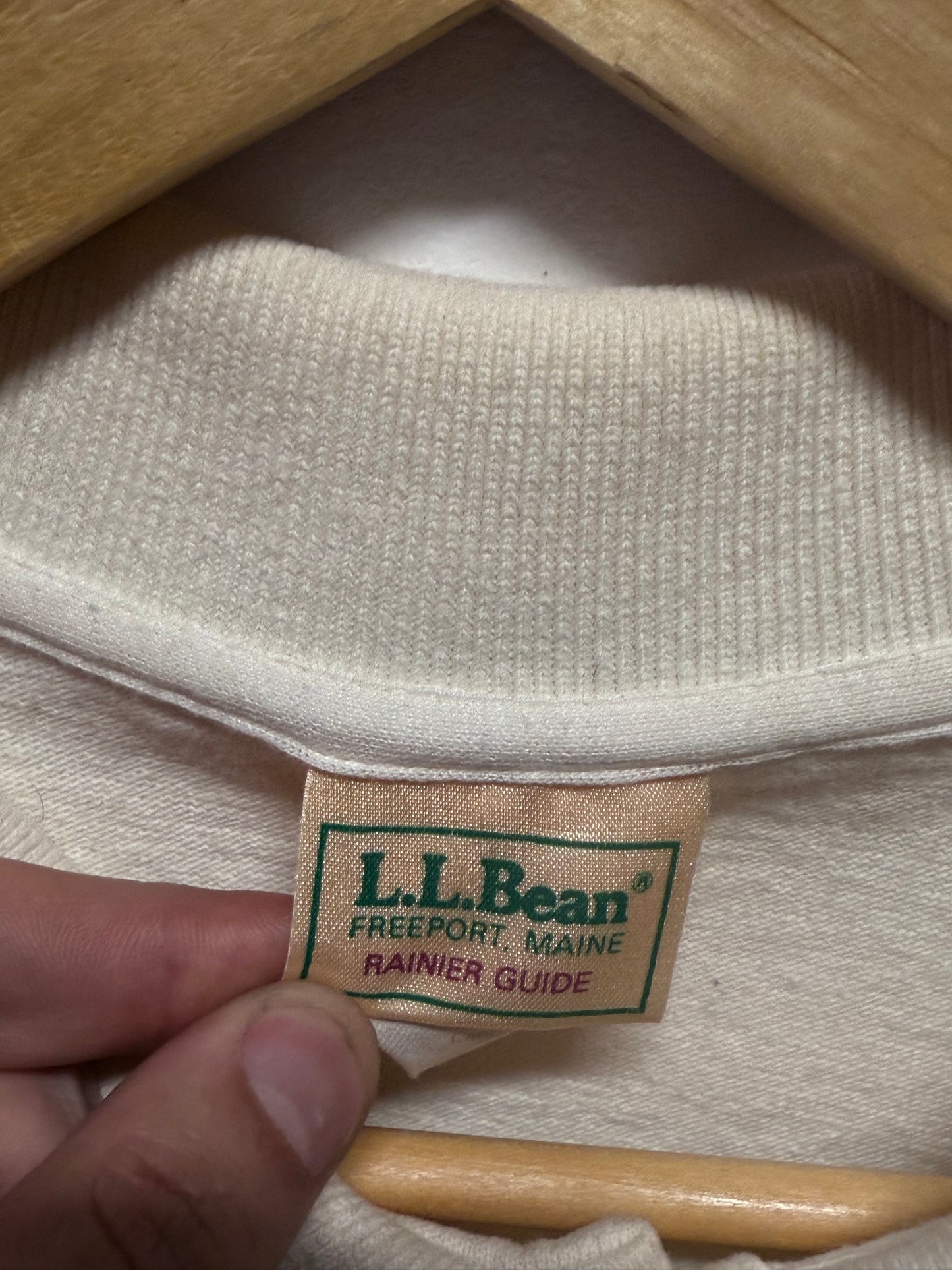Vintage 1989 LL Bean Serengeti Mount Kilimanjaro Long Sleeve Shirt Size Large