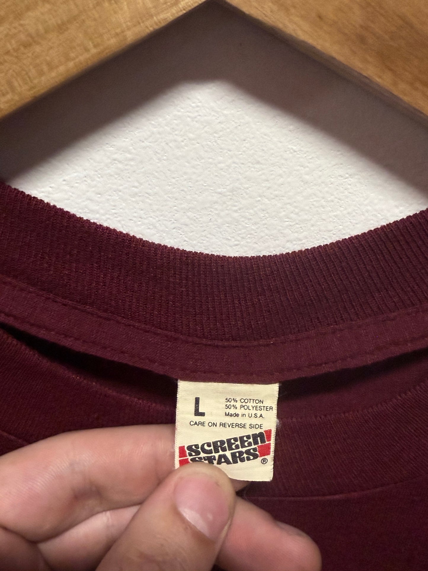 Vintage 80's Boston Ten Biggest Lies Graphic Tee Size Large