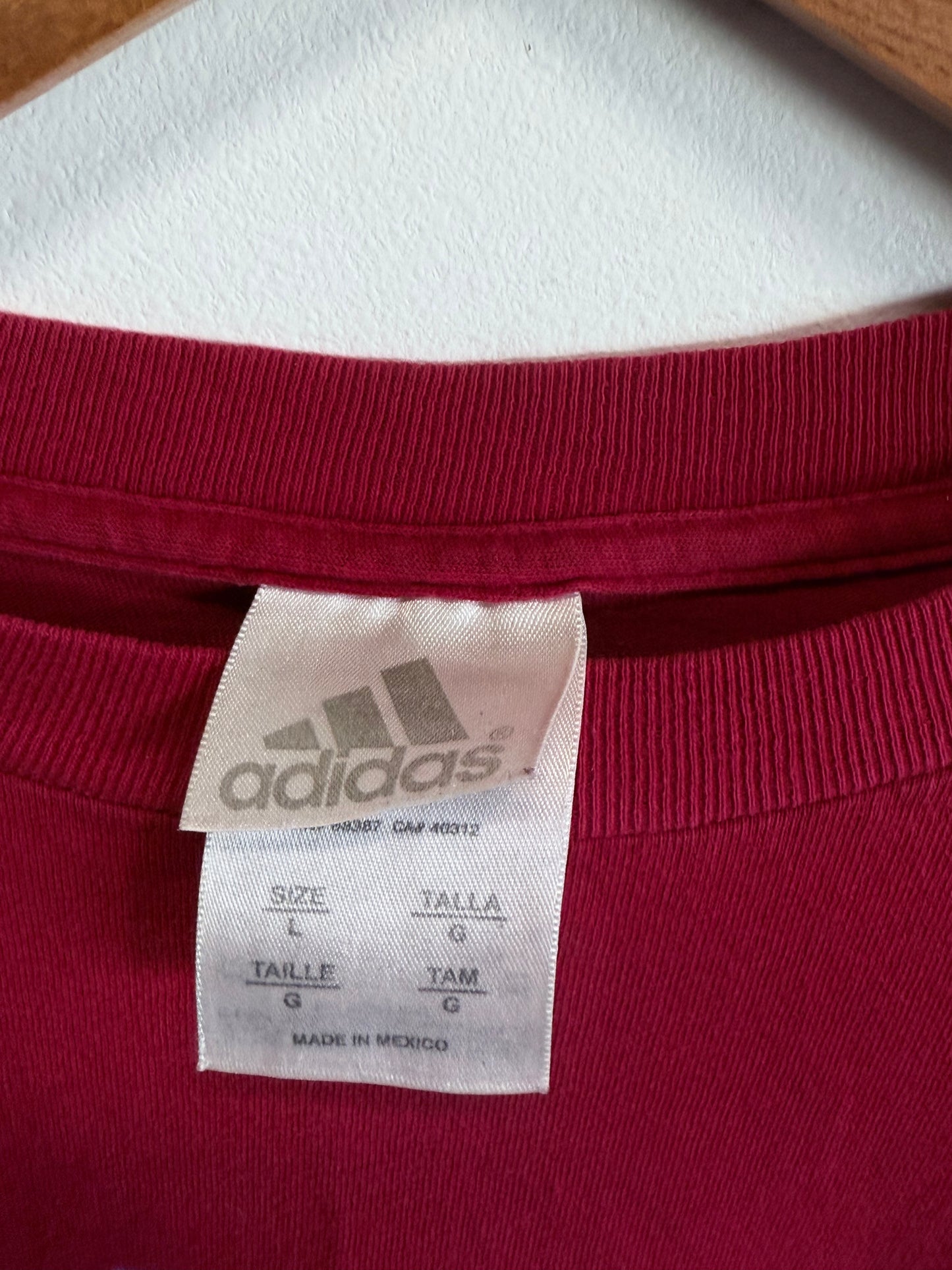 Vintage 90's Adidas Classic Spell Out Long Sleeve Shirt Size Large