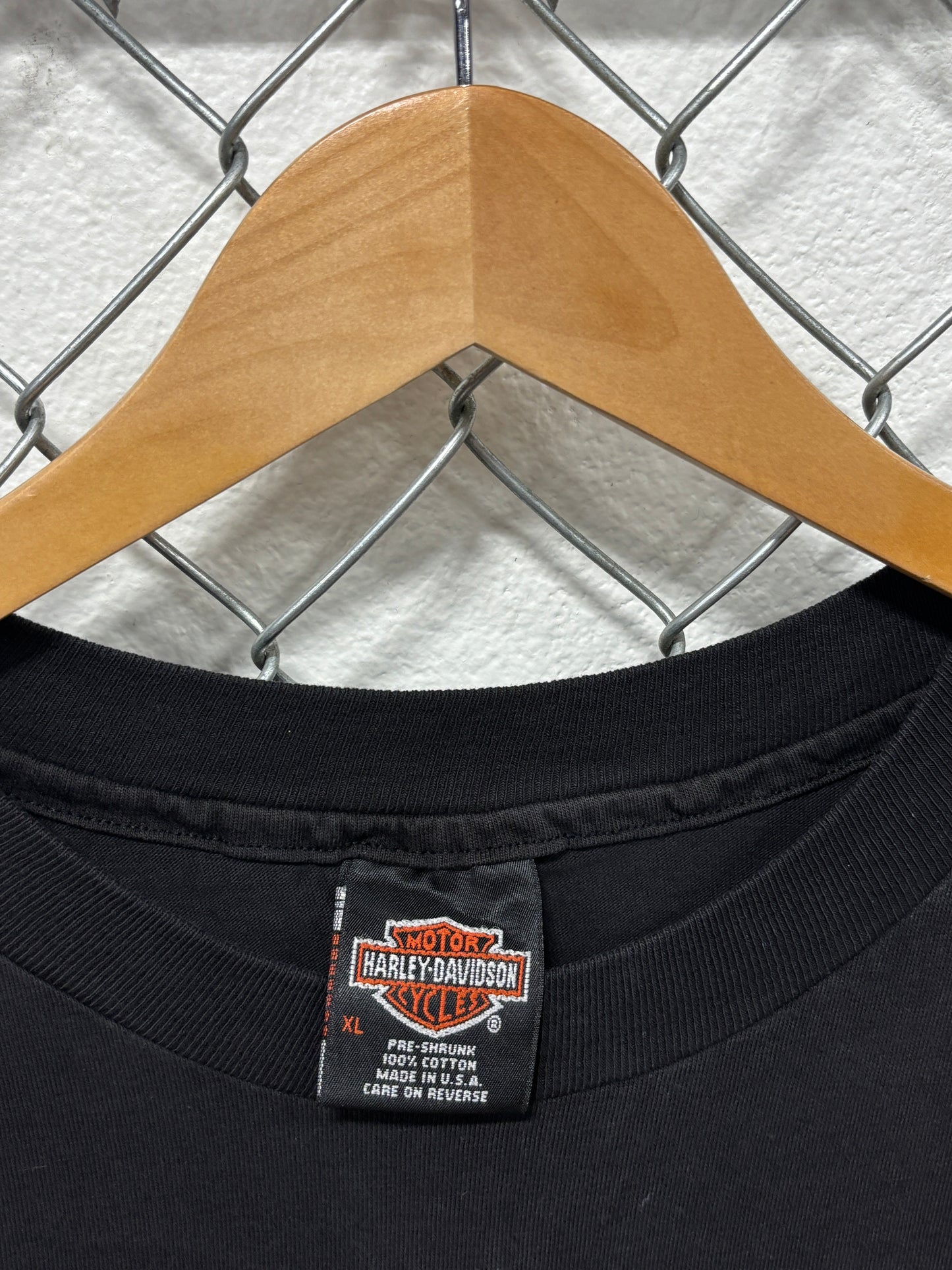 Vintage 1995 Harley Davidson Flaming Logo Indiana Biker Tee Size XL