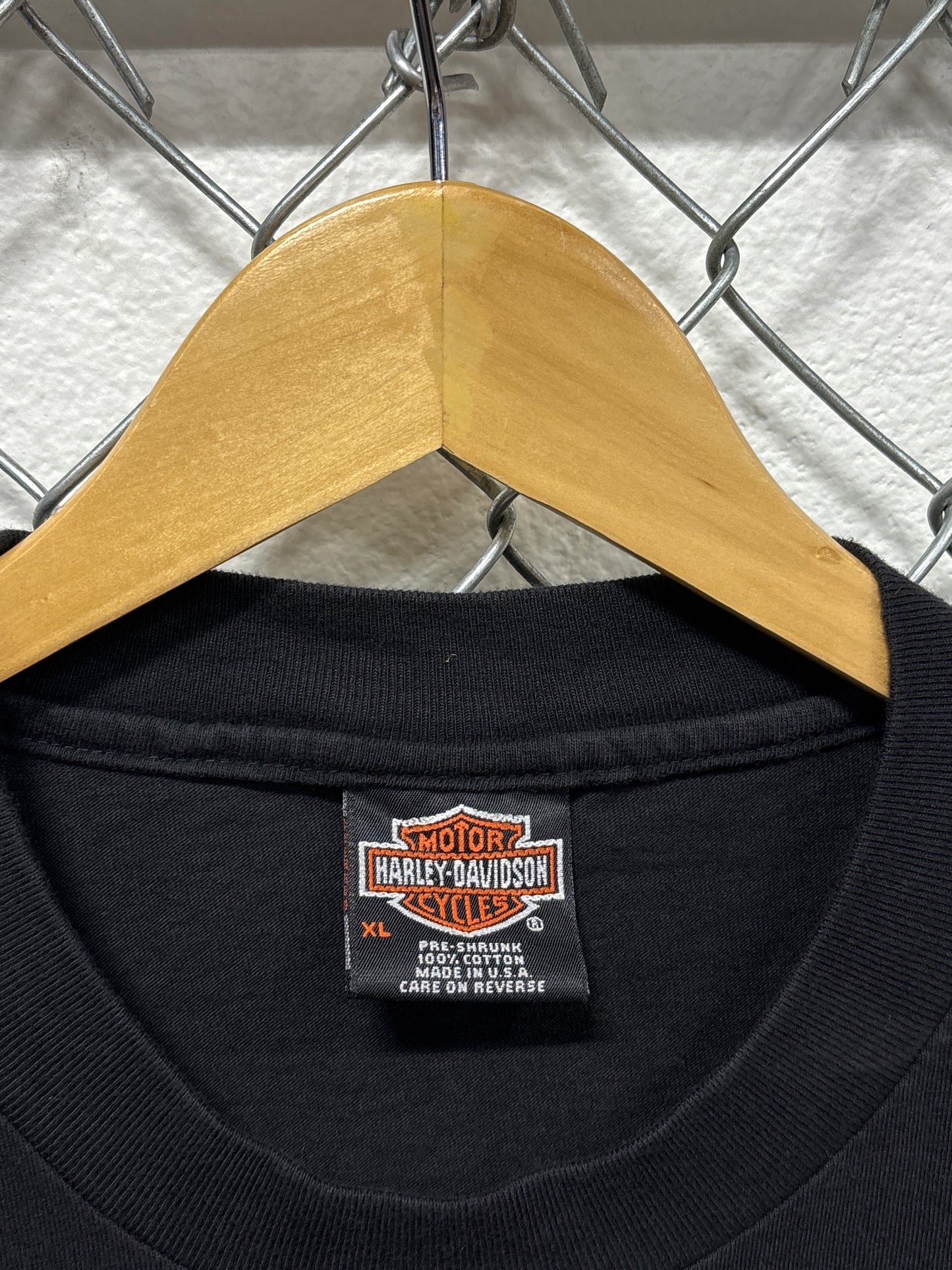 Vintage 1993 Harley Davidson Hog Fake Pocket Graphic Tee Size XL