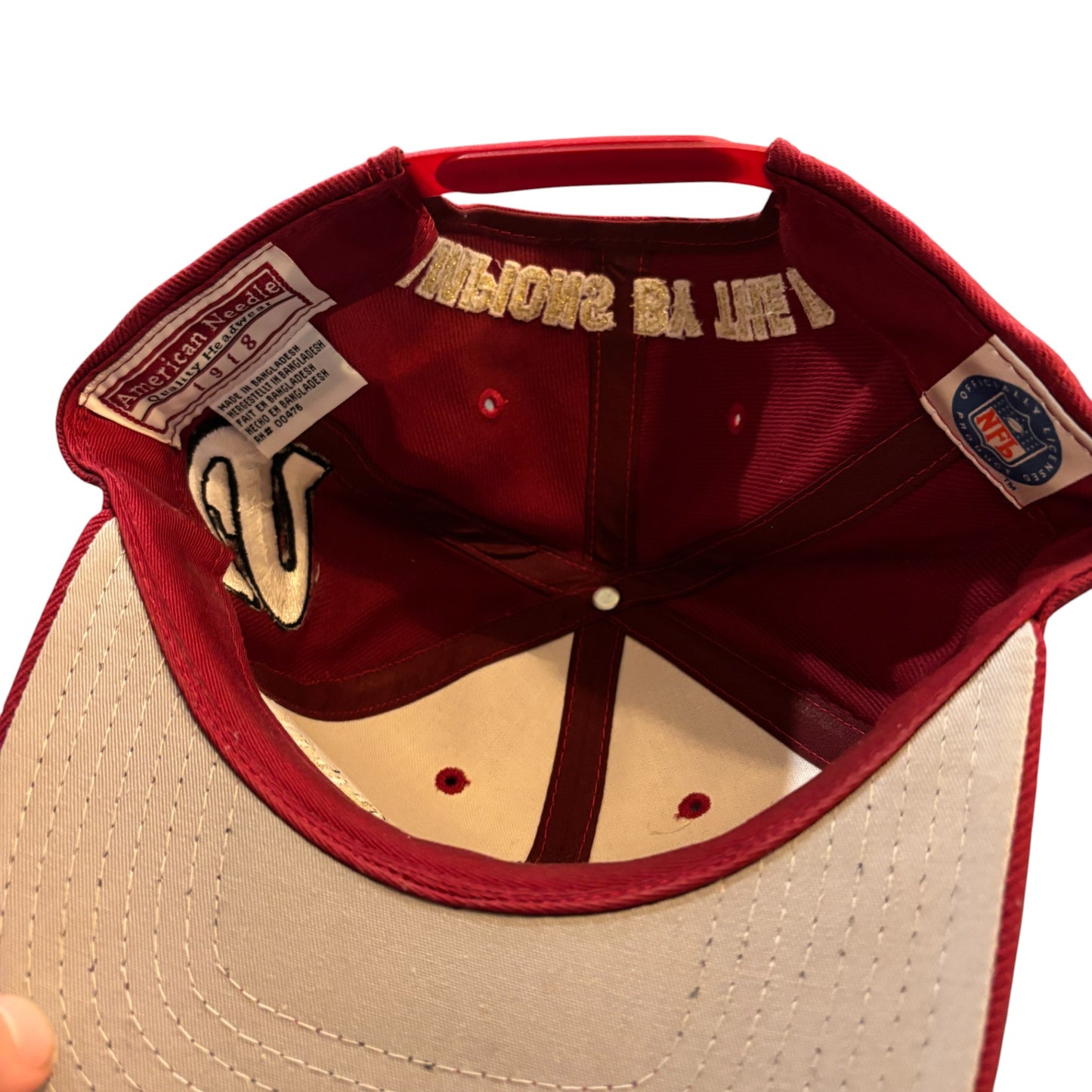 Vintage 90's San Francisco 49ers Old English Blockhead Snapback Hat