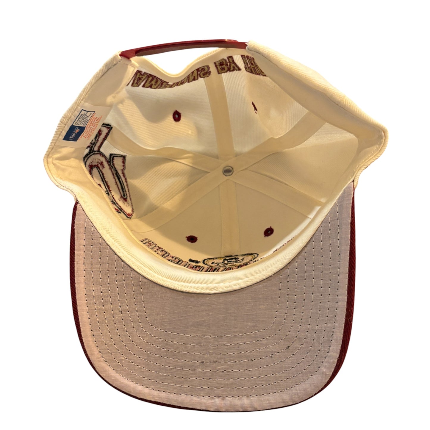 Vintage 90's San Francisco 49ers Old English Blockhead Snapback Hat