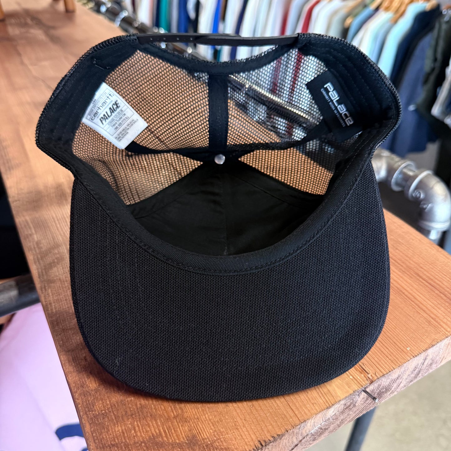 Palace x Carhartt WIP Black Trucker Hat