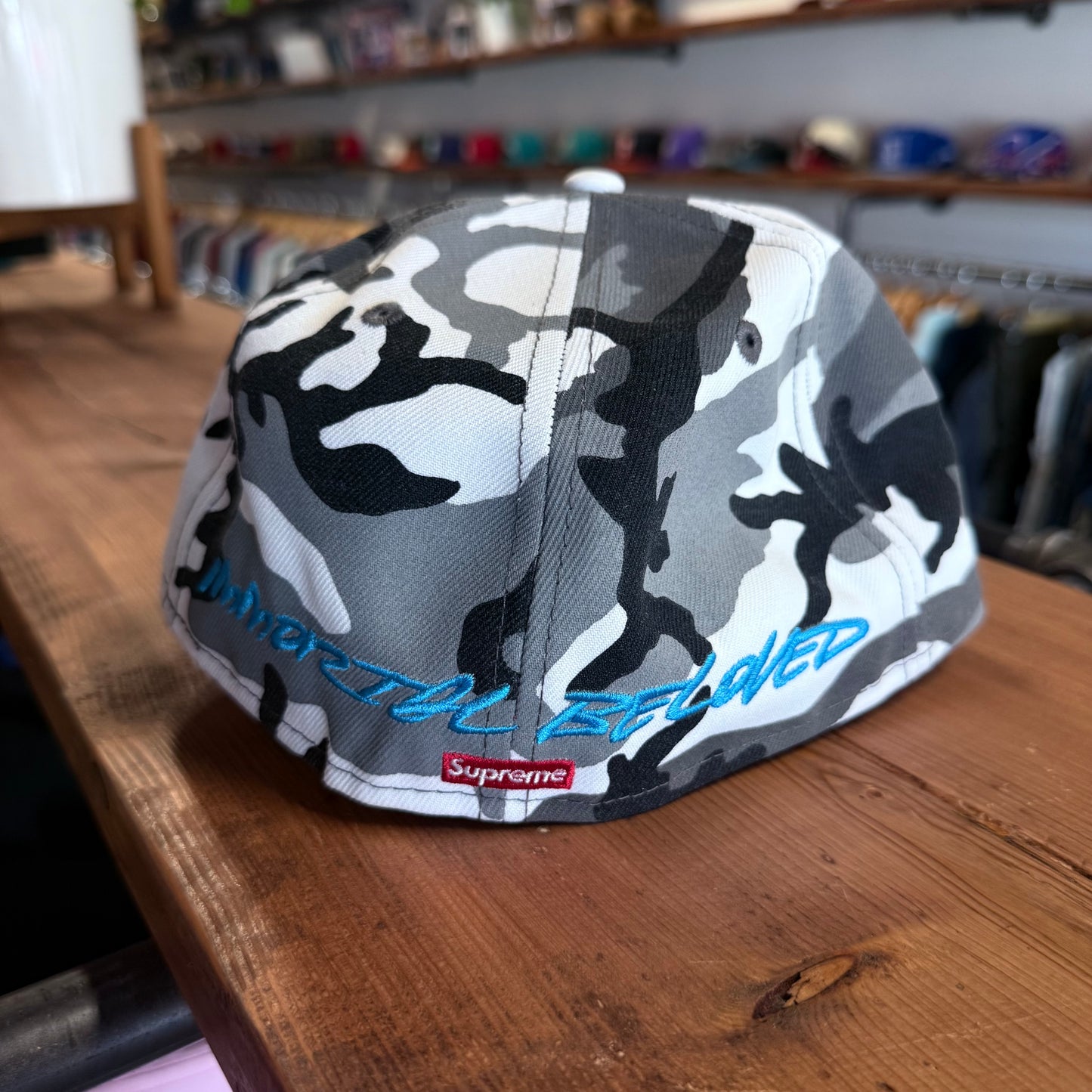 Supreme Snow Camo Futura Logo Fitted Hat Size 7 3/8