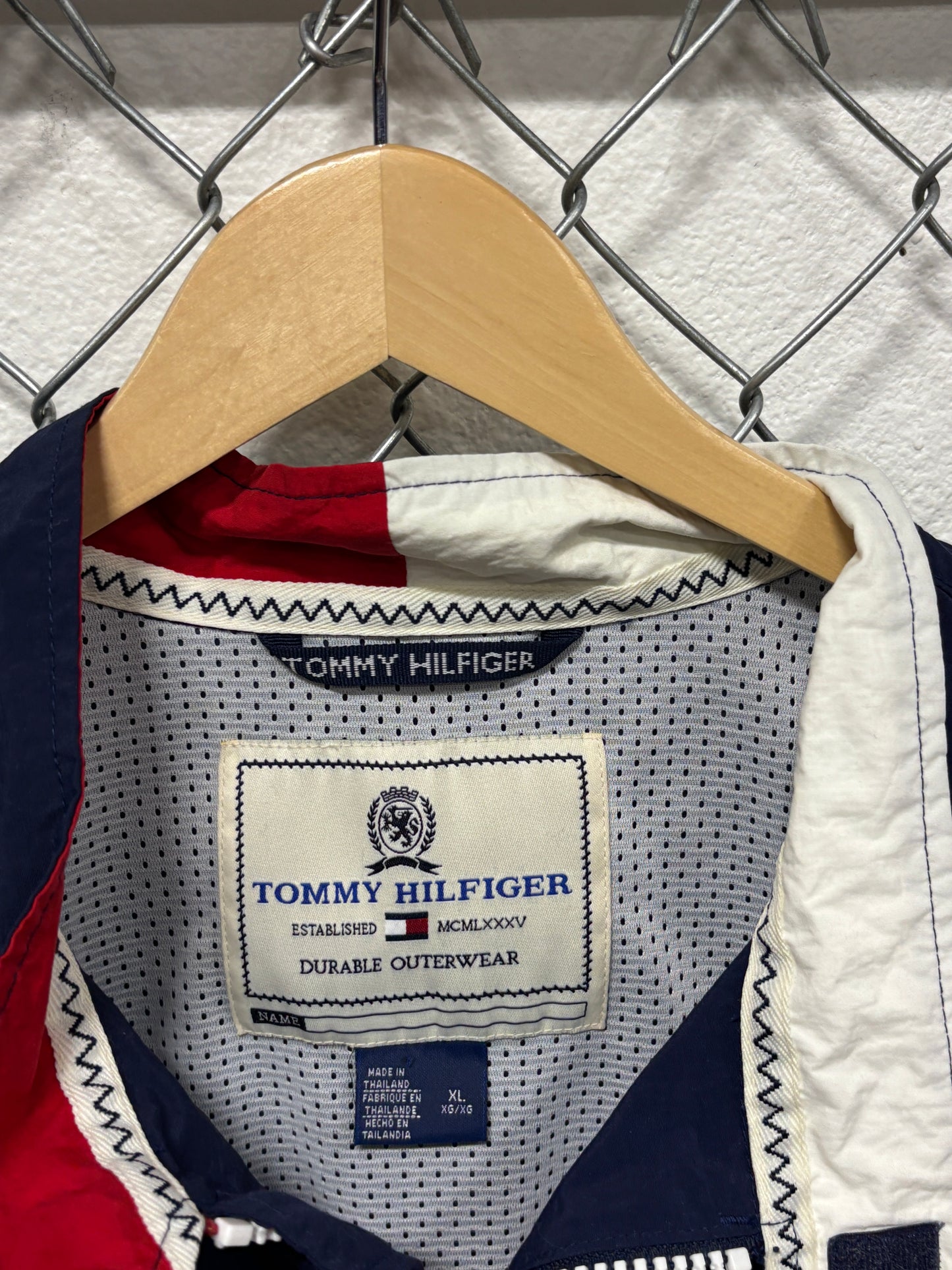 Tommy Hilfiger Navy Blue Flag Logo Jacket Size XL