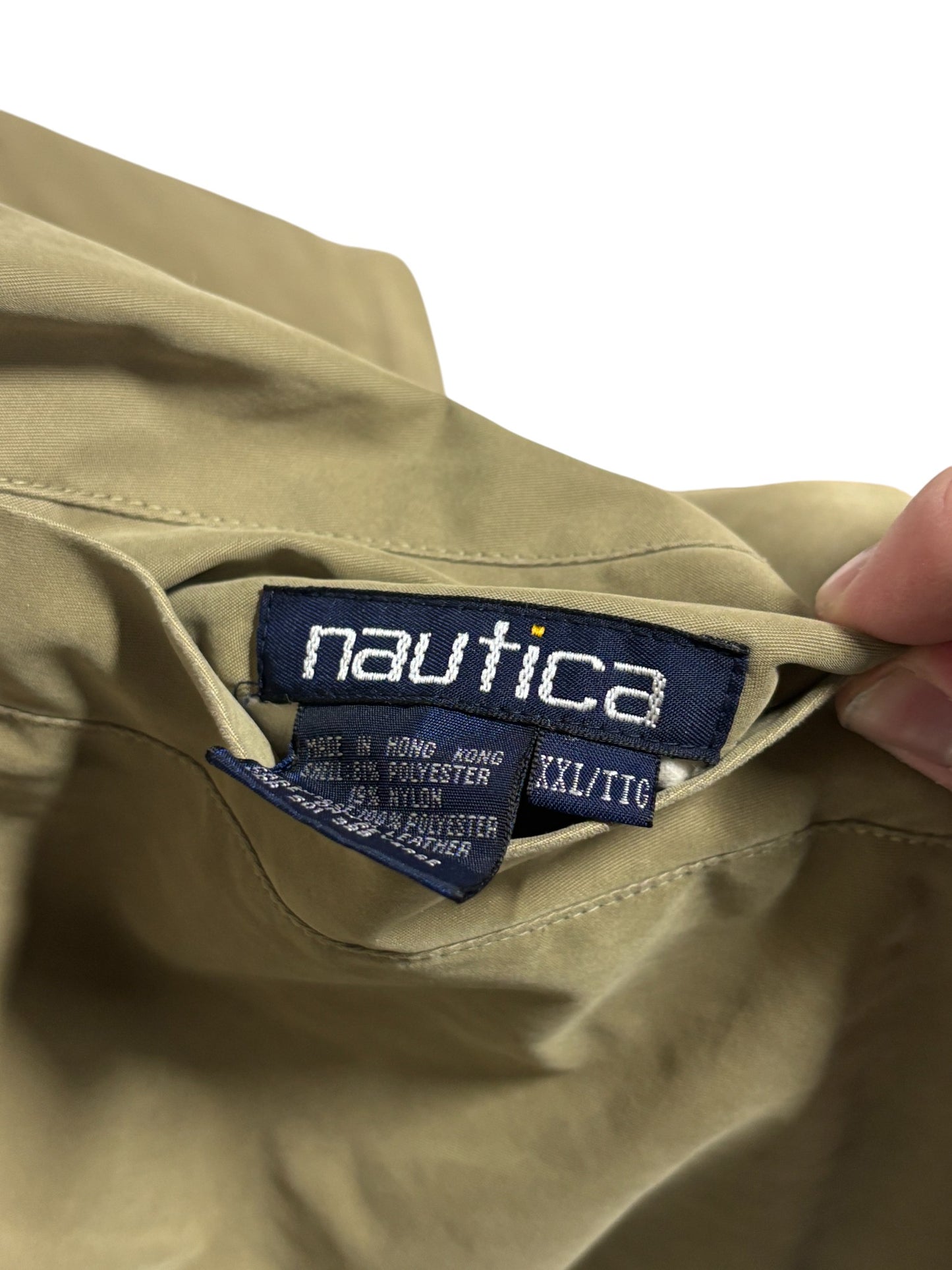 Vintage Nautica Reversible Tan Harrington Style Jacket Size XXL