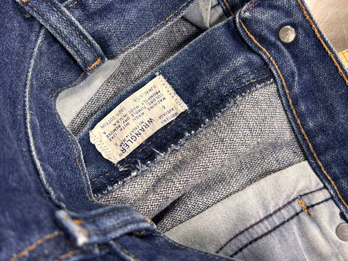 Vintage 70's Women's Wrangler No Fault Denim High Waist Jeans Size 24x30