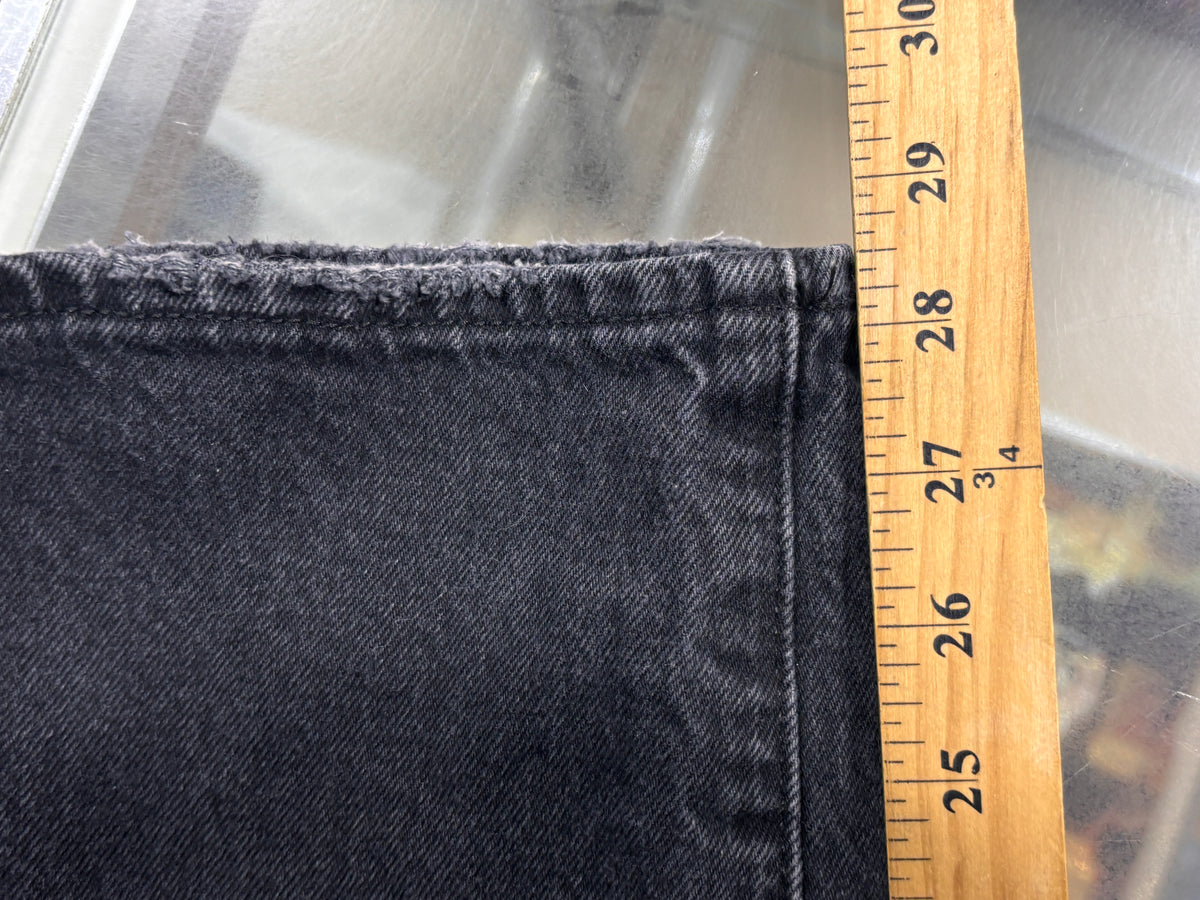 Abercrombie and Fitch Black Relaxed Straight Rigid Denim Jeans Size 27x29