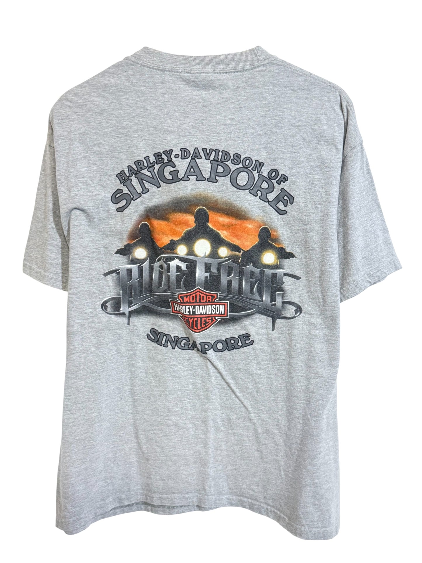 Harley Davidson Singapore I Want You Biker Graphic Tee Size XL
