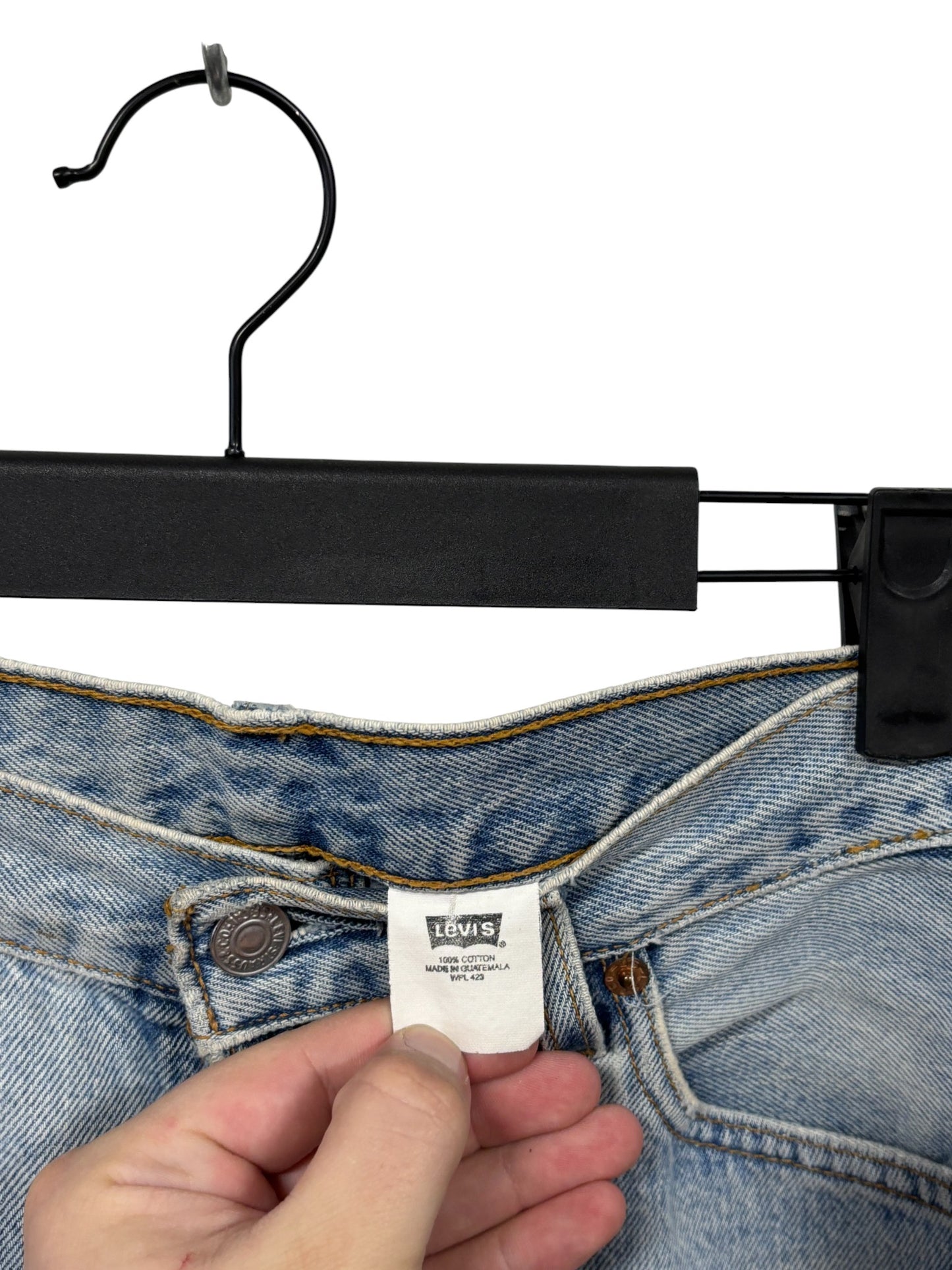 Vintage Levi's 501 Light Wash Denim Jeans Size 28x32