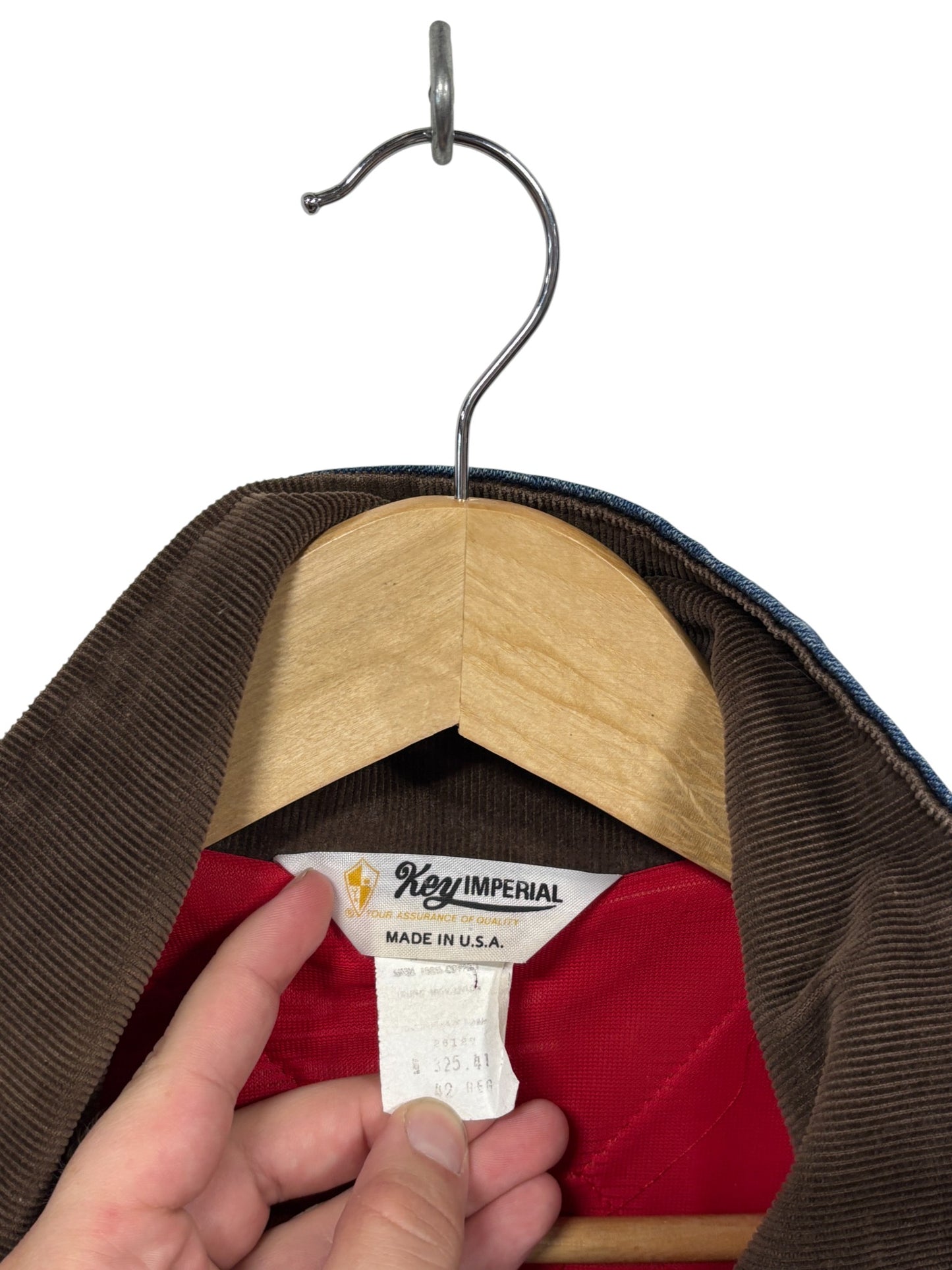 Vintage Key Imperial Denim Button Up Trucker Jacket Size Large