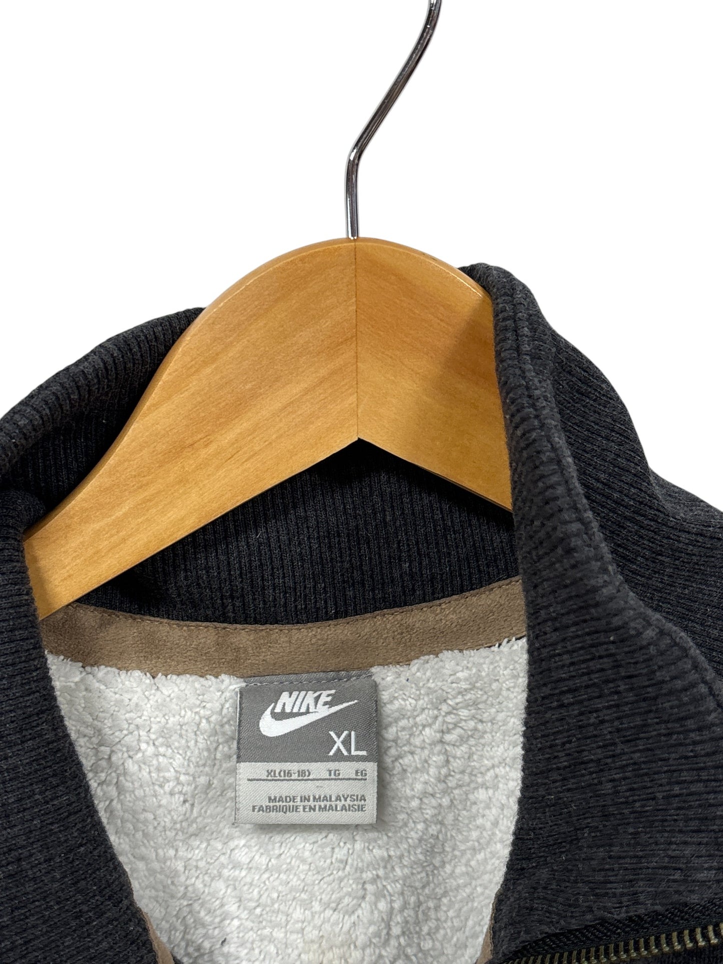 Vintage Y2K Nike Small Swoosh Fleece Zip Up Vest Size XL