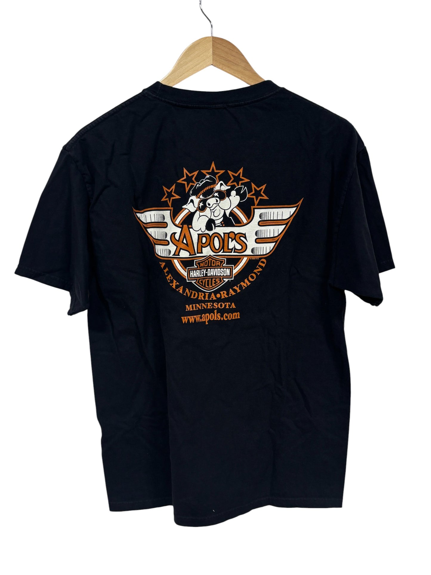 Vintage Harley Davidson Bald Eagle Biker Graphic Tee Size XL