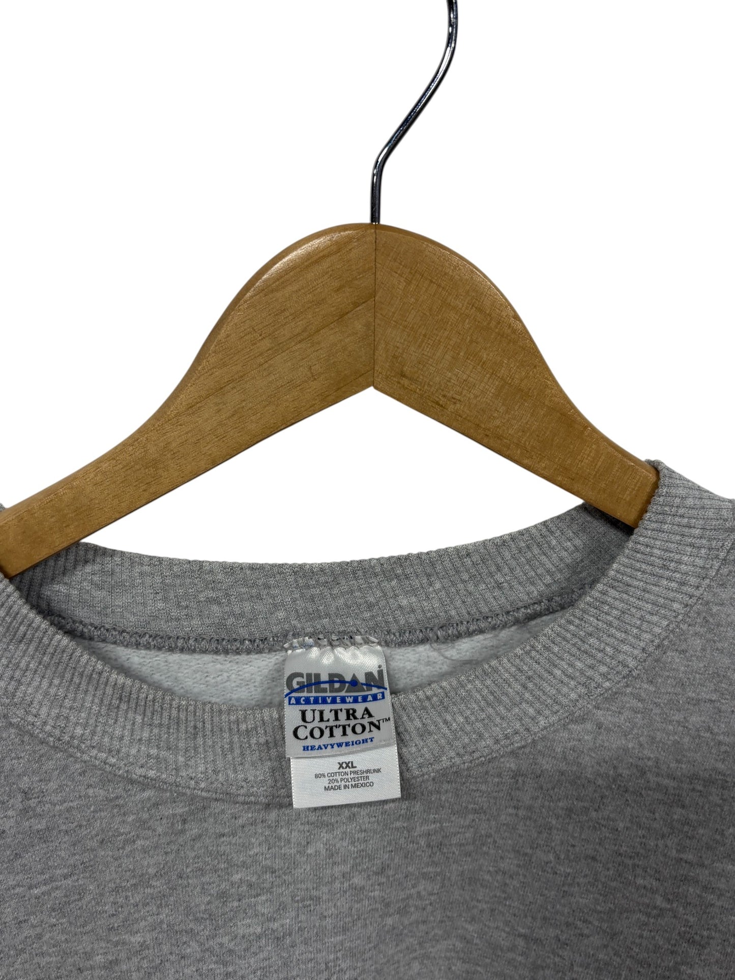 Vintage 90's Grey Embroidered Crewneck Sweater Size XXL