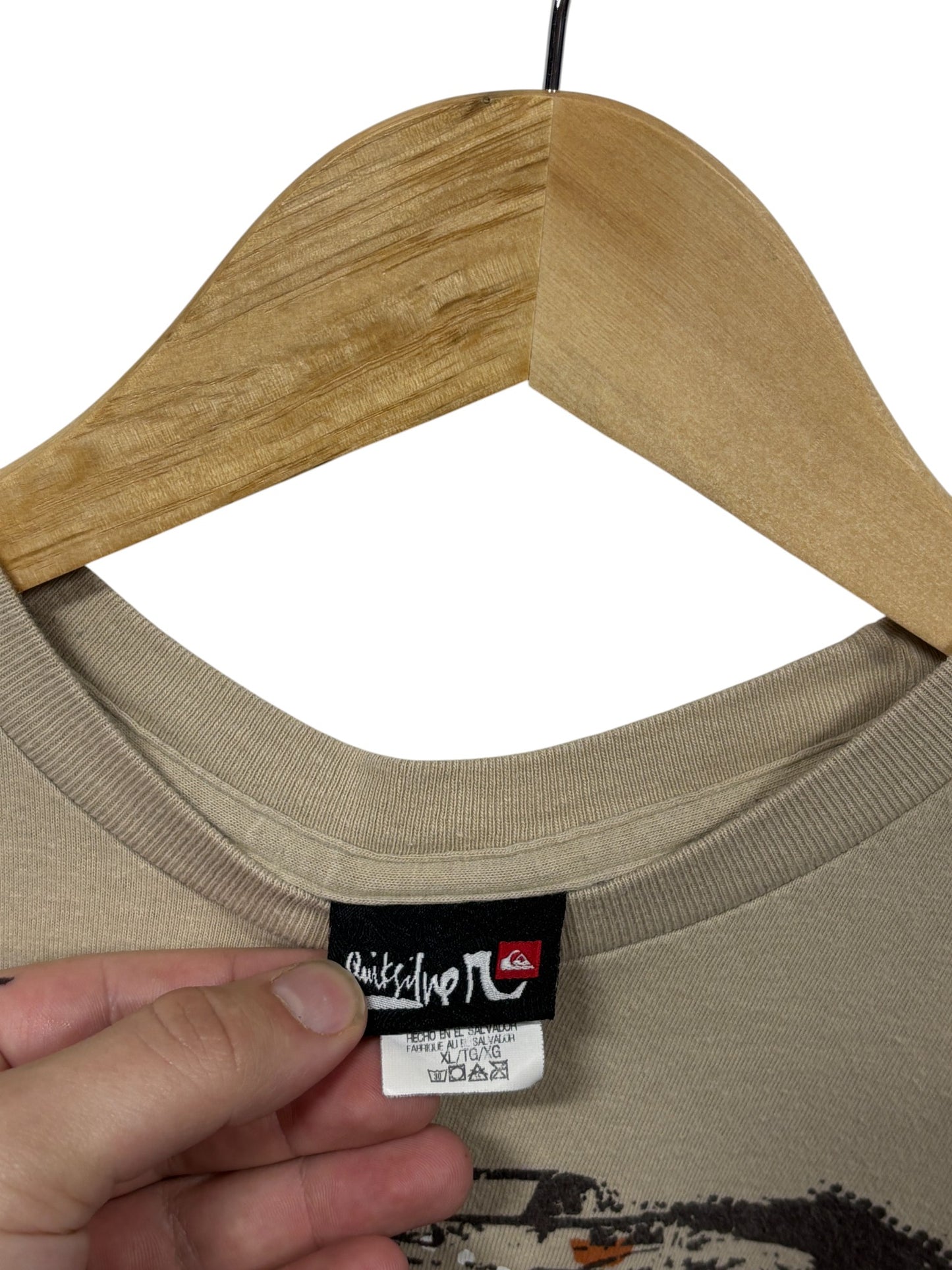 Vintage Y2K Quiksilver Big Print Graphic Tee Size Small Youth XL