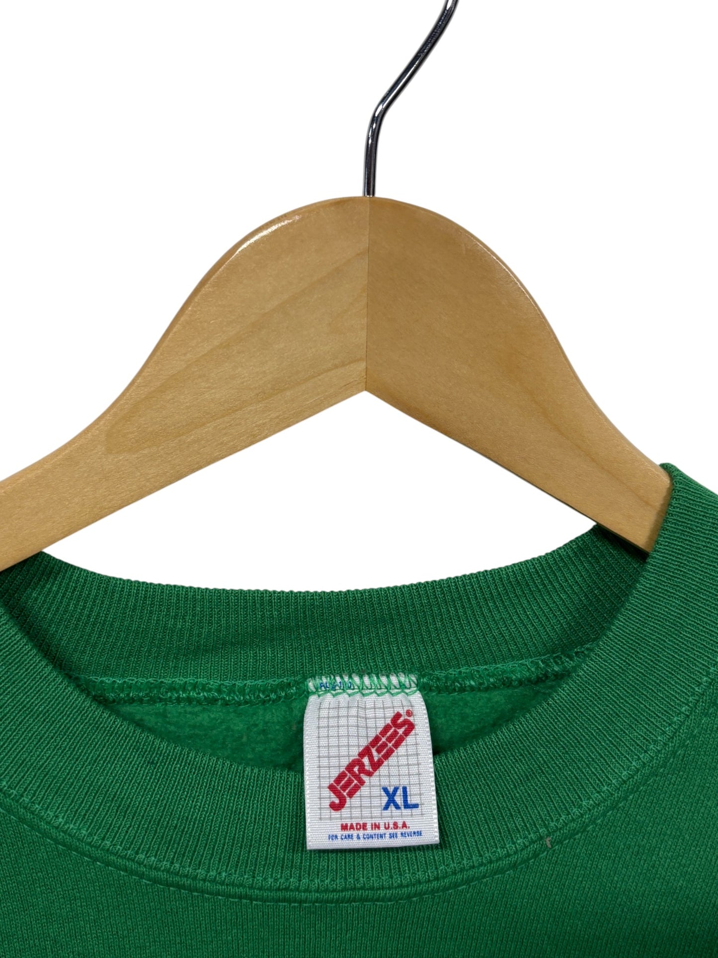 Vintage 90's Jerzees Green Blank Crewneck Sweater Size XL