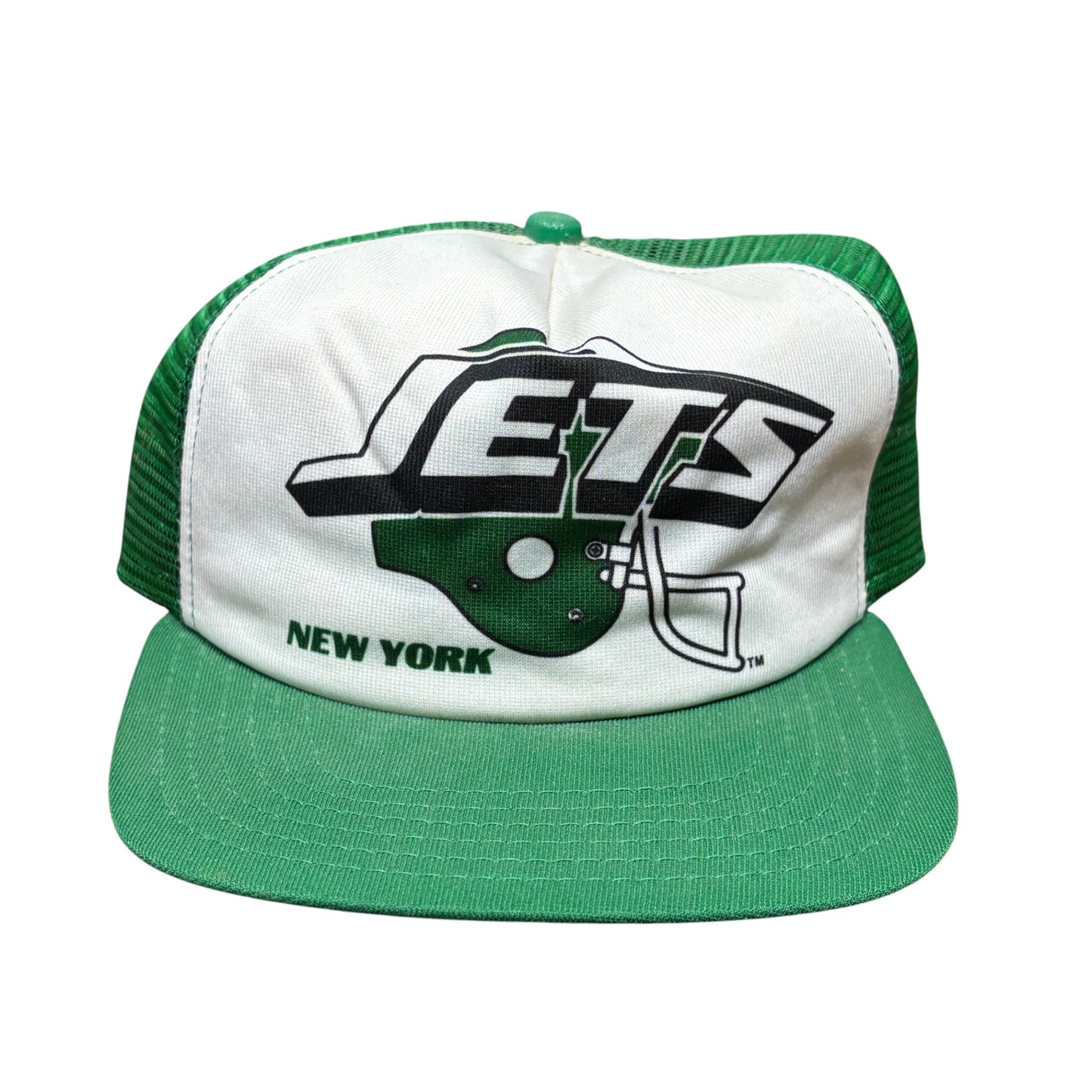 Vintage 80's New Era New York Jets Green NFL Trucker Hat