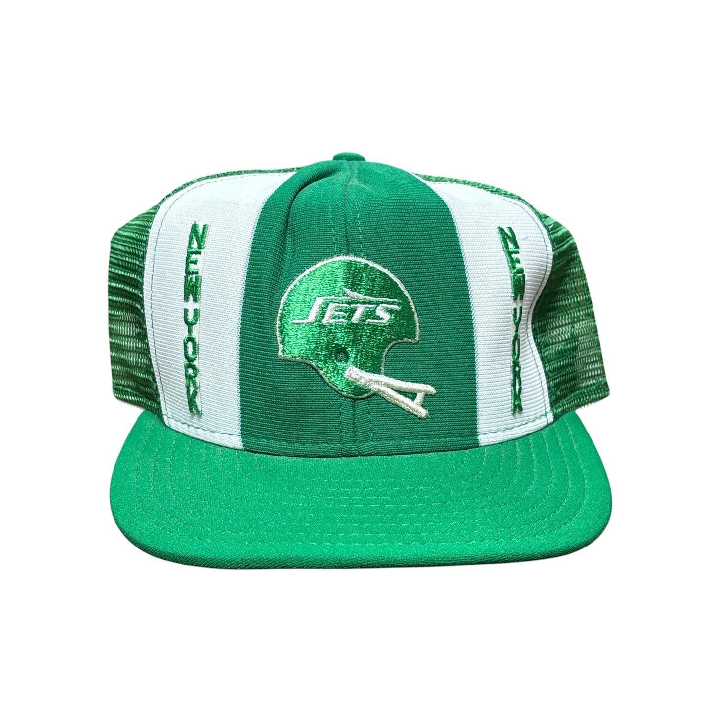 Vintage 80's AJD New York Jets Green Trucker NFL Hat