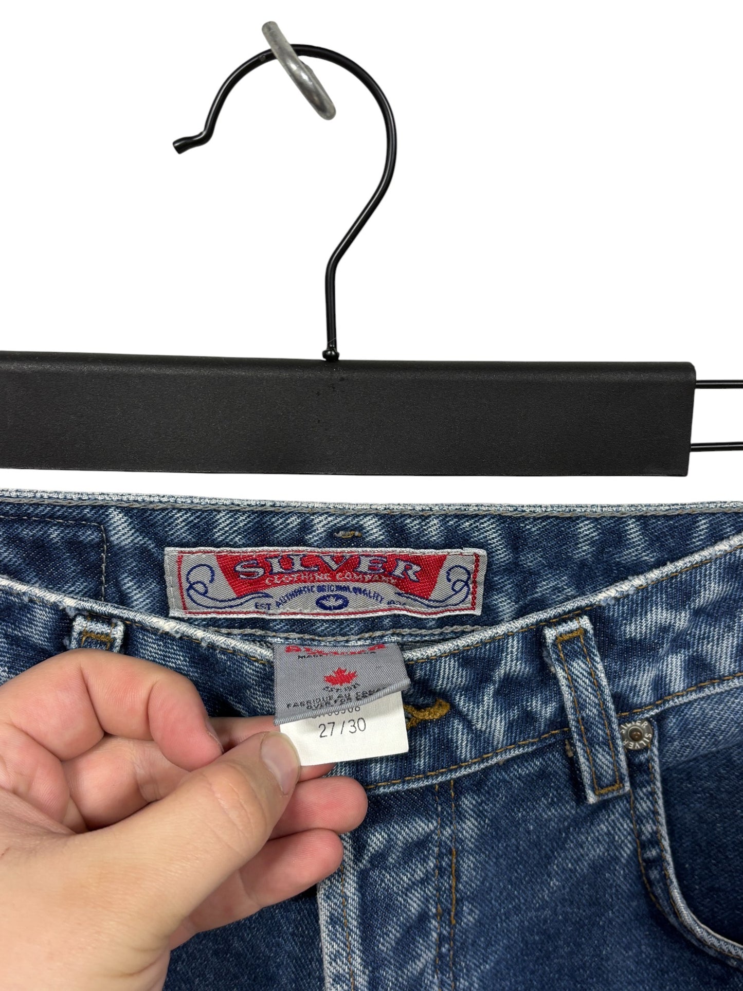 Vintage 90's Silver Jeans Straight Leg Denim Size 27x30