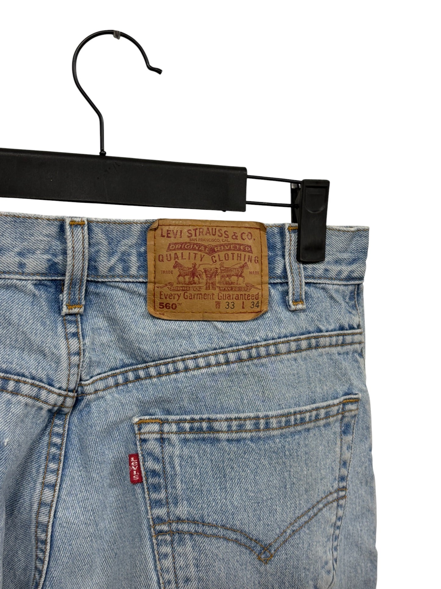 Vintage 90's Levi's 560 Light Wash Denim Jeans Size 33x34