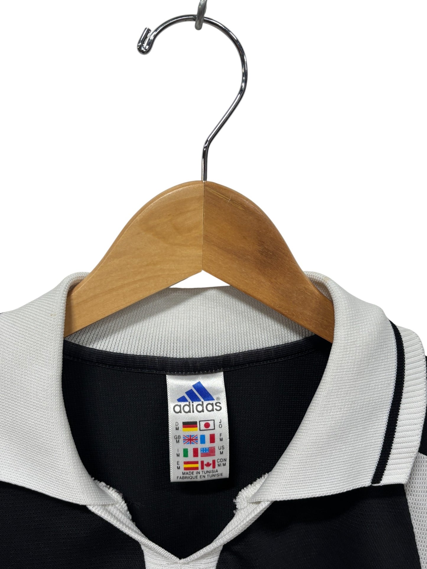 Vintage Adidas Black White Soccer Jersey Size Medium