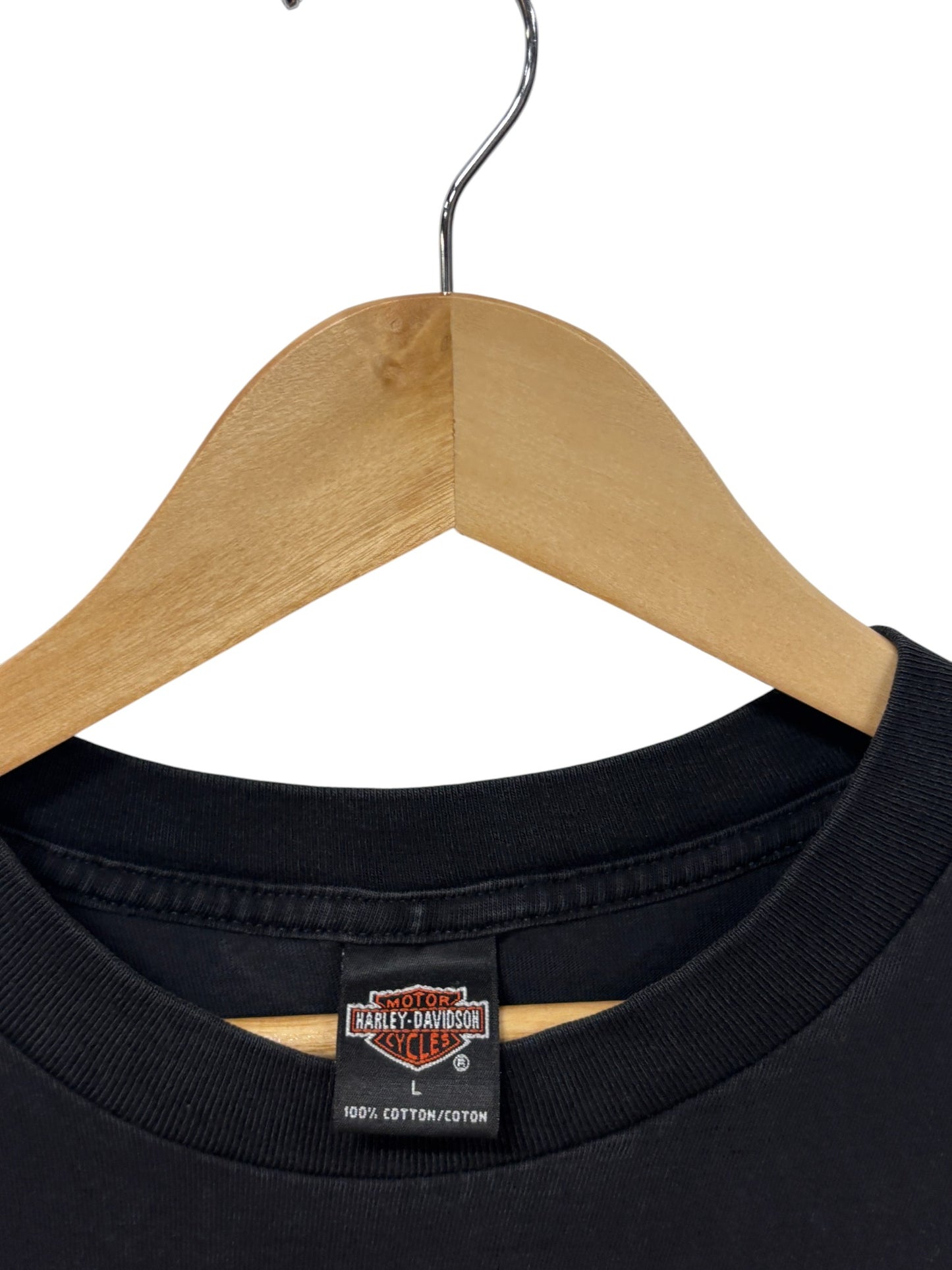 Vintage Y2K Harley Davidson Lone Wolf Biker Tee Size Large