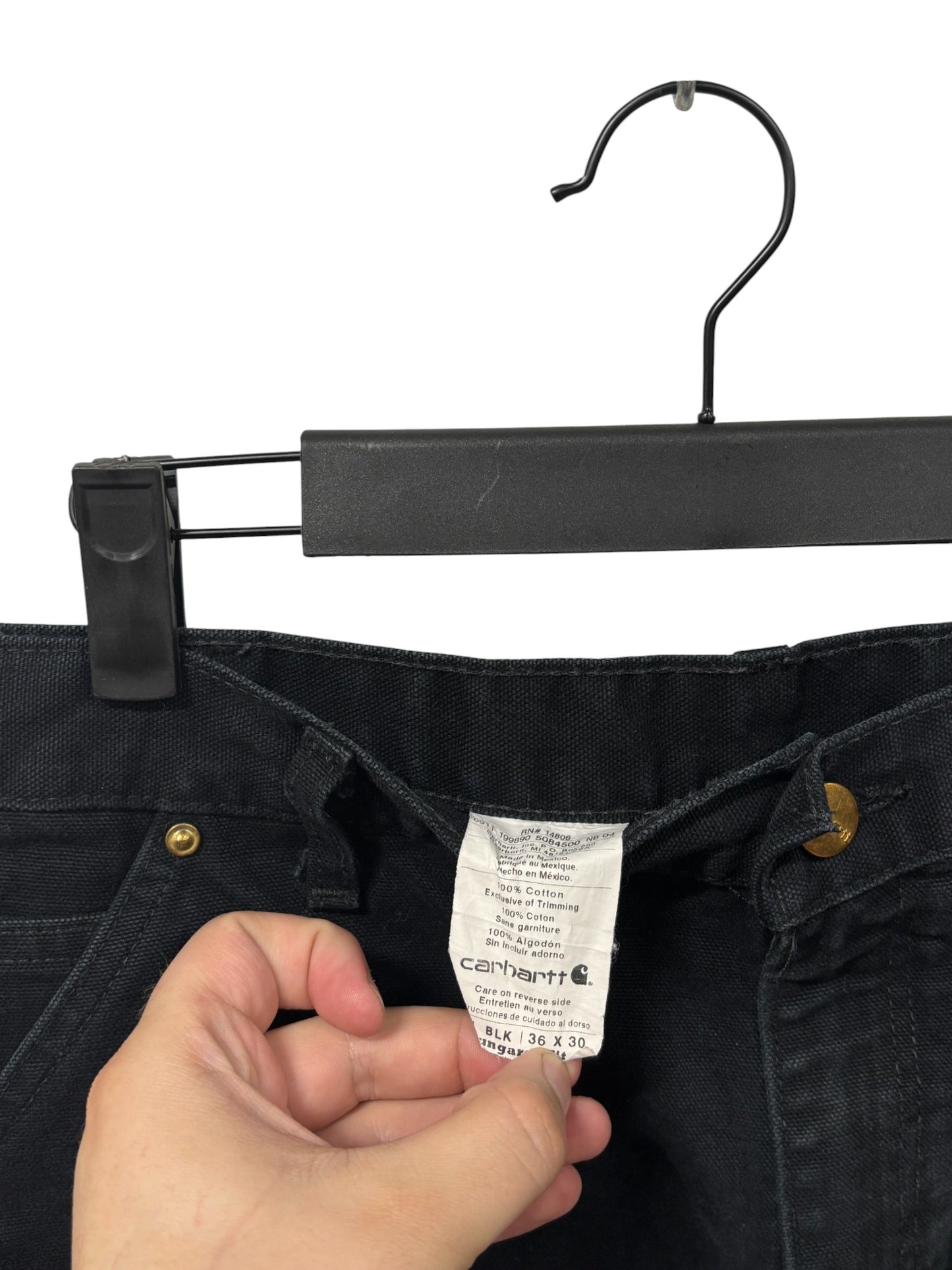 Carhartt Black Double Knee Carpenter Pants Size 36x30