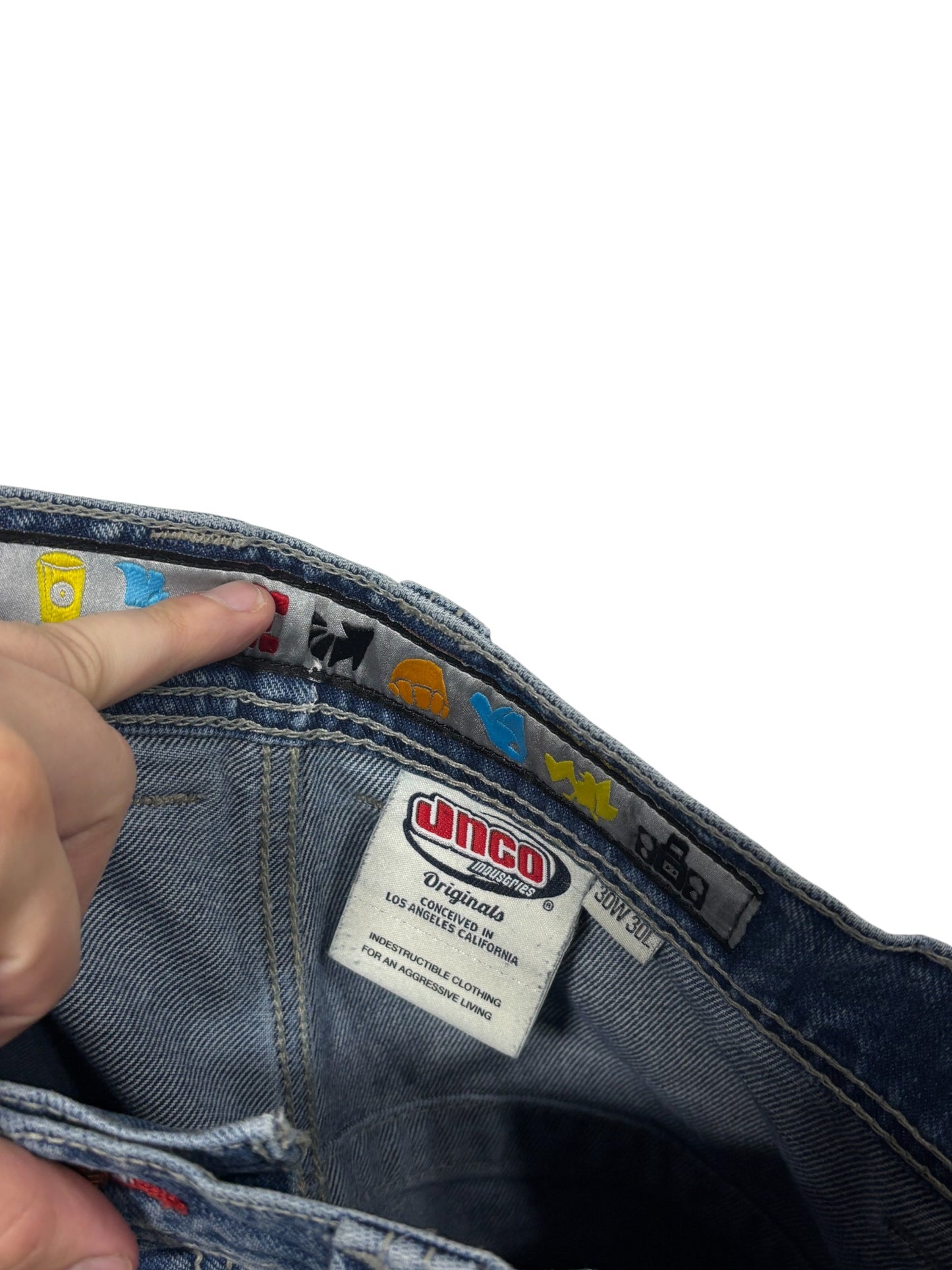 Vintage JNCO Embroidered Stovepipe Denim Jeans Size 30x30