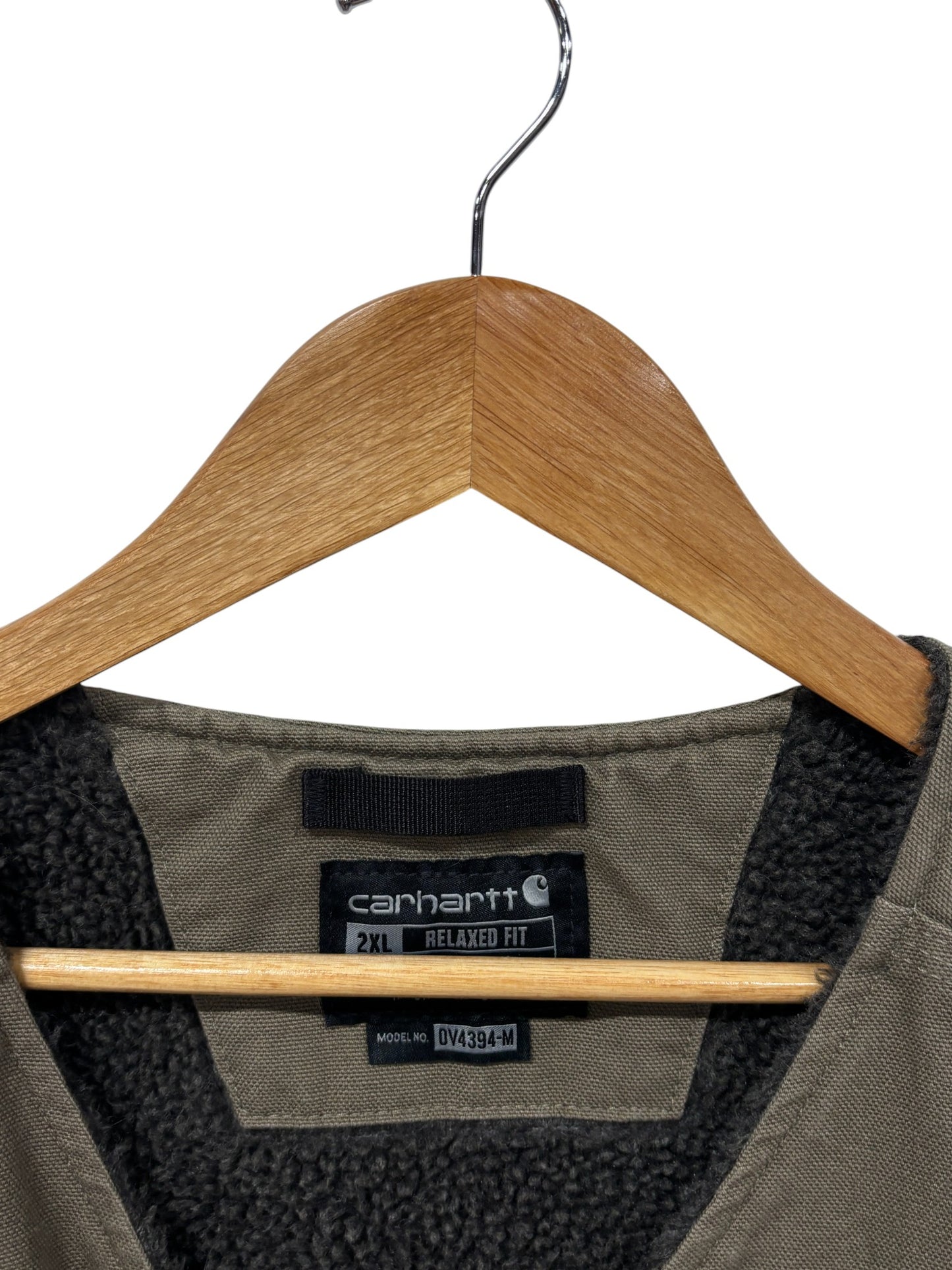 Carhartt Brown Sherpa Lined Zip Up Work Vest Size XXL