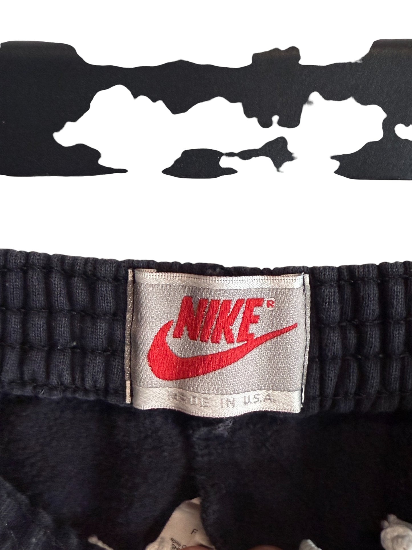 Vintage 80's Nike Silver Tag Black Swoosh Logo Sweatpants Size Medium