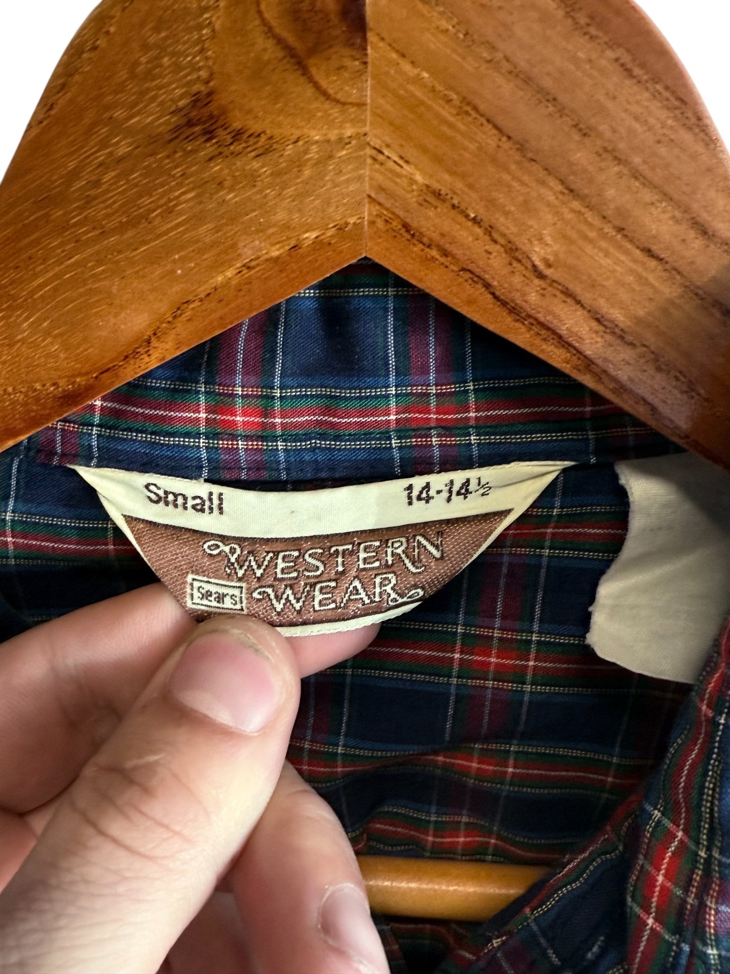 Vintage 70's Sears Western Wear Pearl Snap Button Up Shirt Size Medium