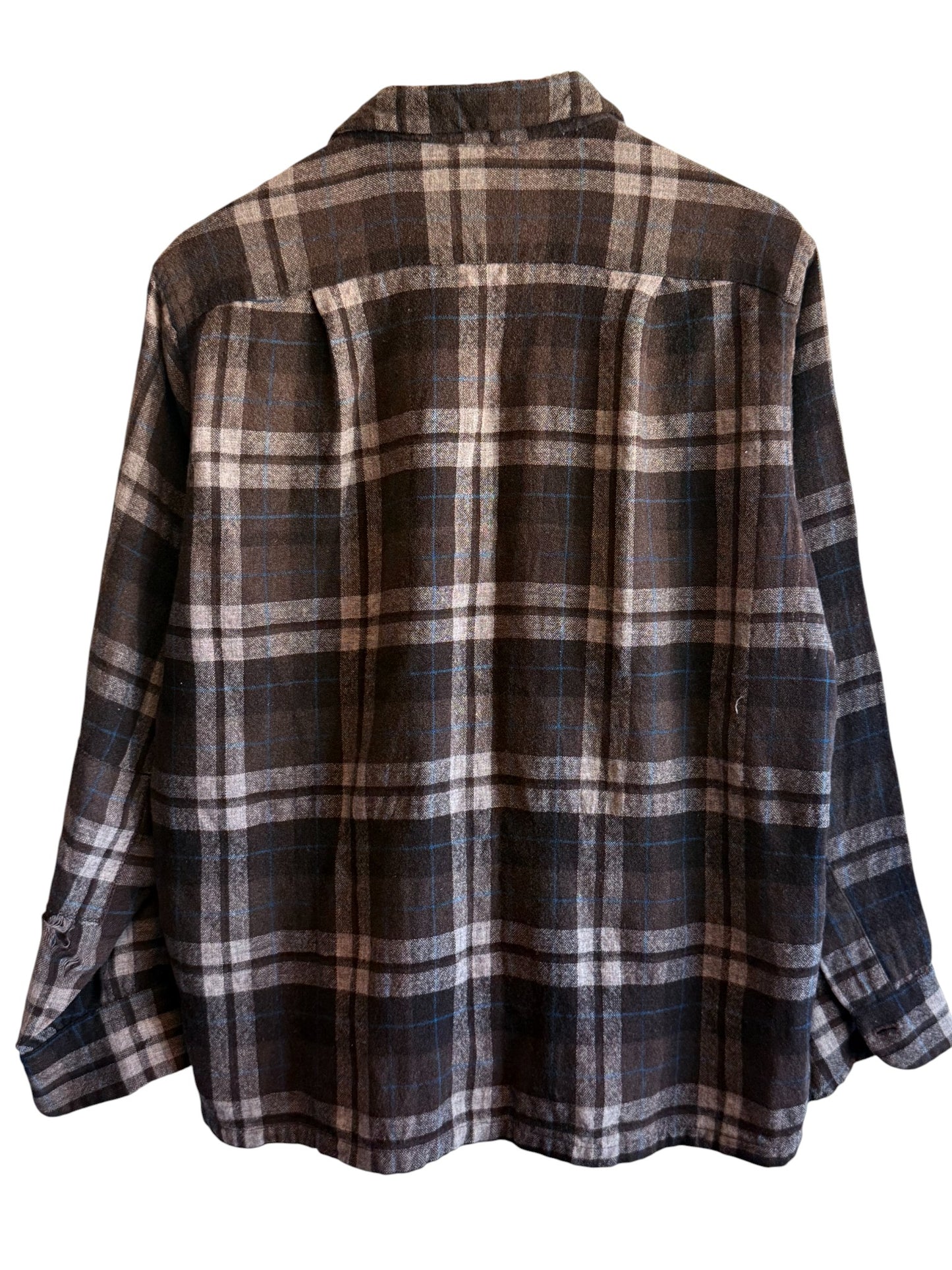 Vintage 70's Pendleton Wool Brown Board Shirt Size Large