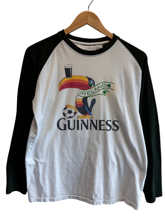 Vintage Guinness Toucan Ireland Long Sleeve Beer Promo Shirt Size Large