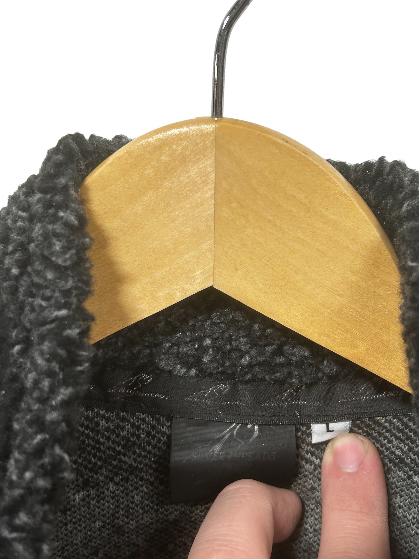 Vintage 90's Wolf Pack Sherpa Zip Up Vest Size Large