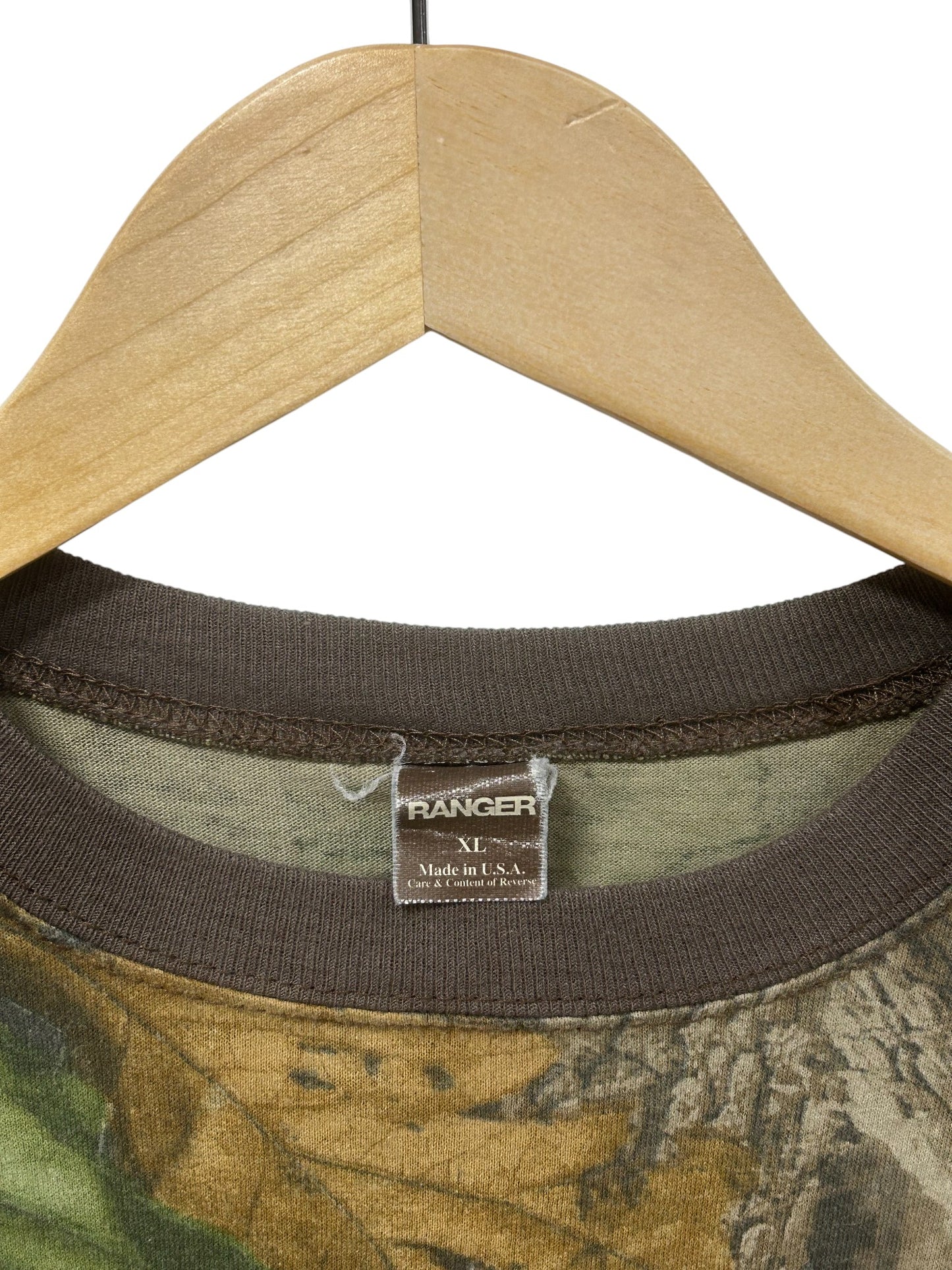 Vintage 90's Woodland Camo Hunting Long Sleeve Shirt Size XL