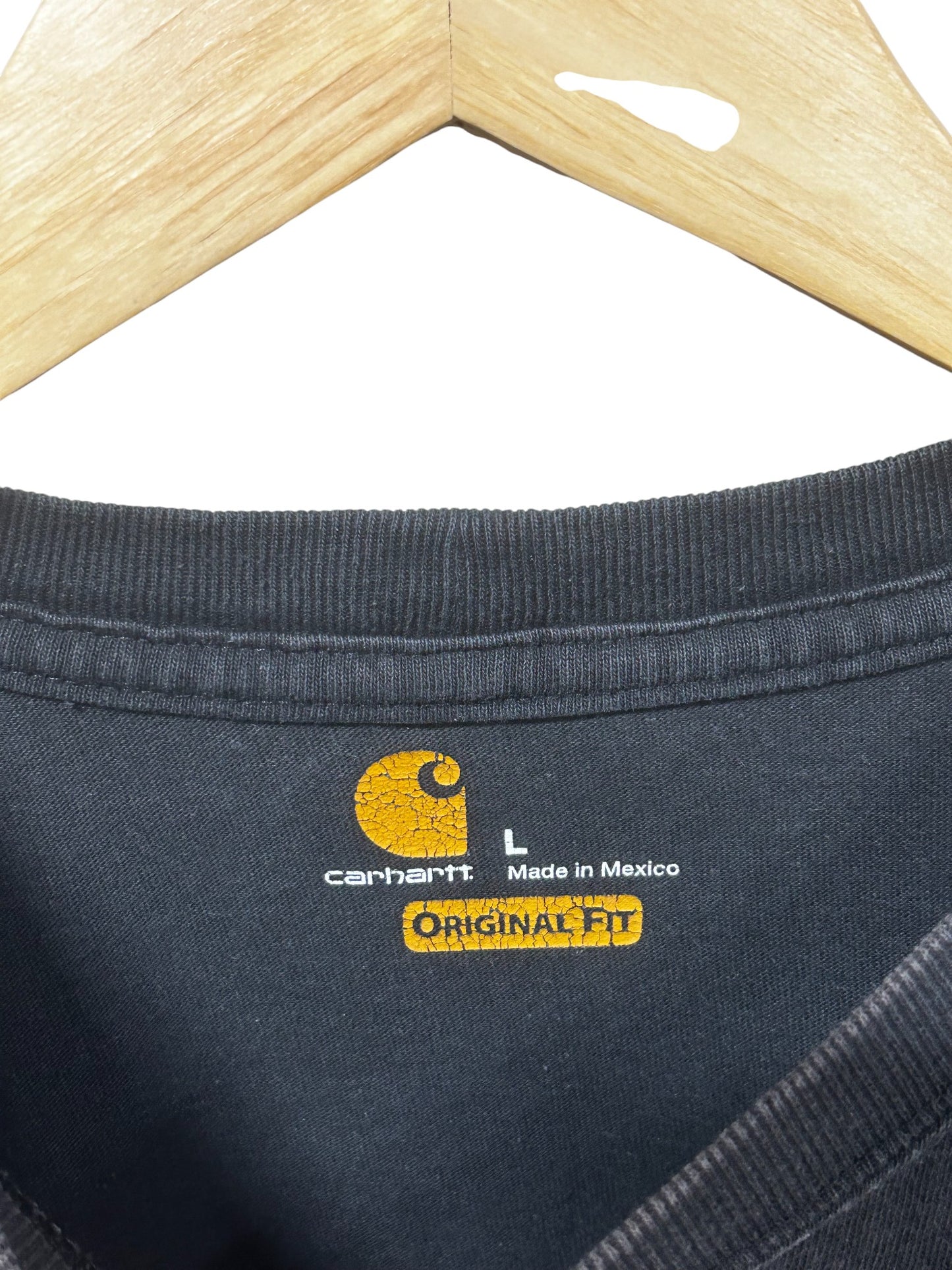 Carhartt Black Pocket Tee Size Large