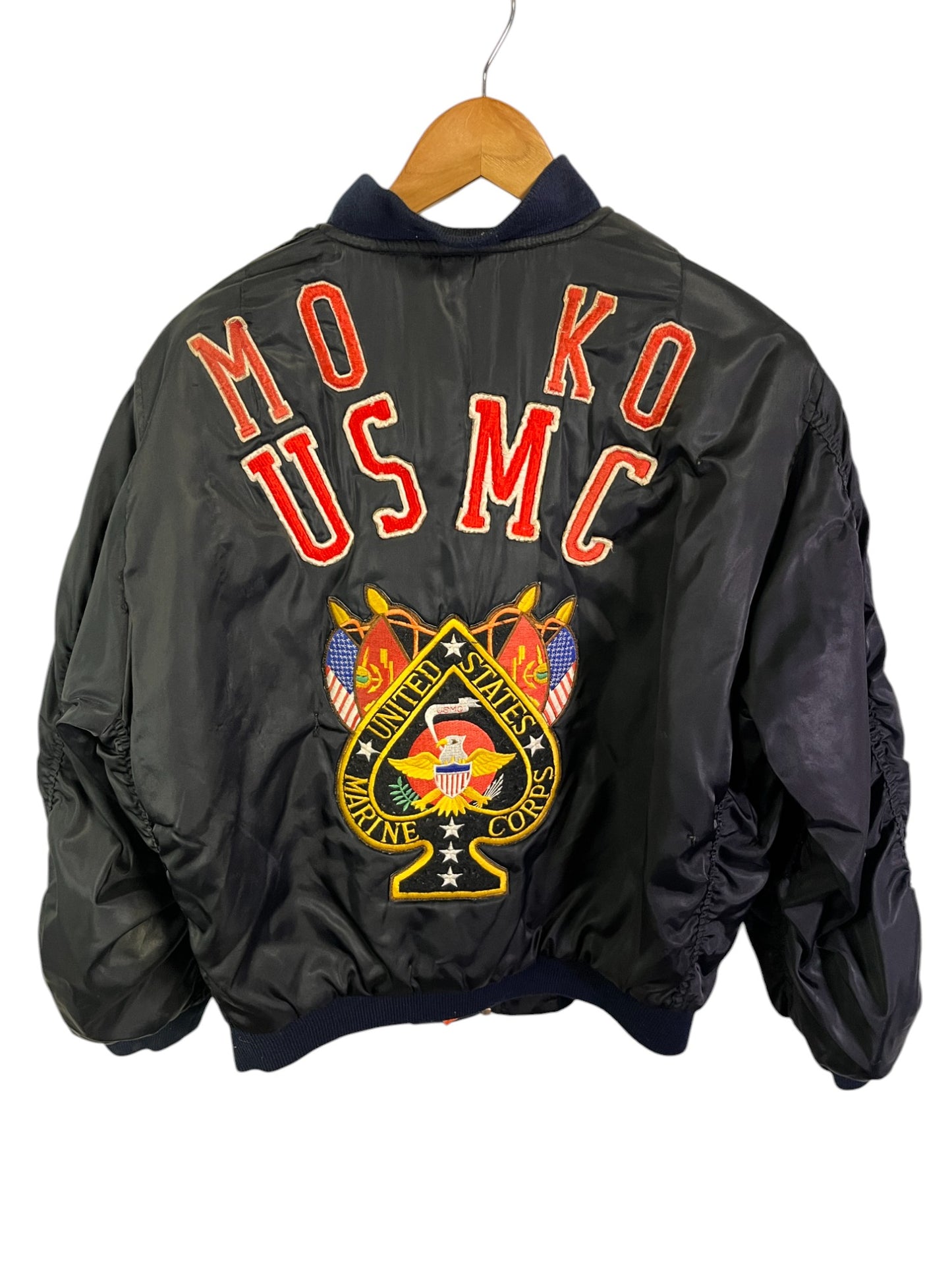 Vintage United States Marine Corps MA-1 Bomber Jacket Patches Size Medium