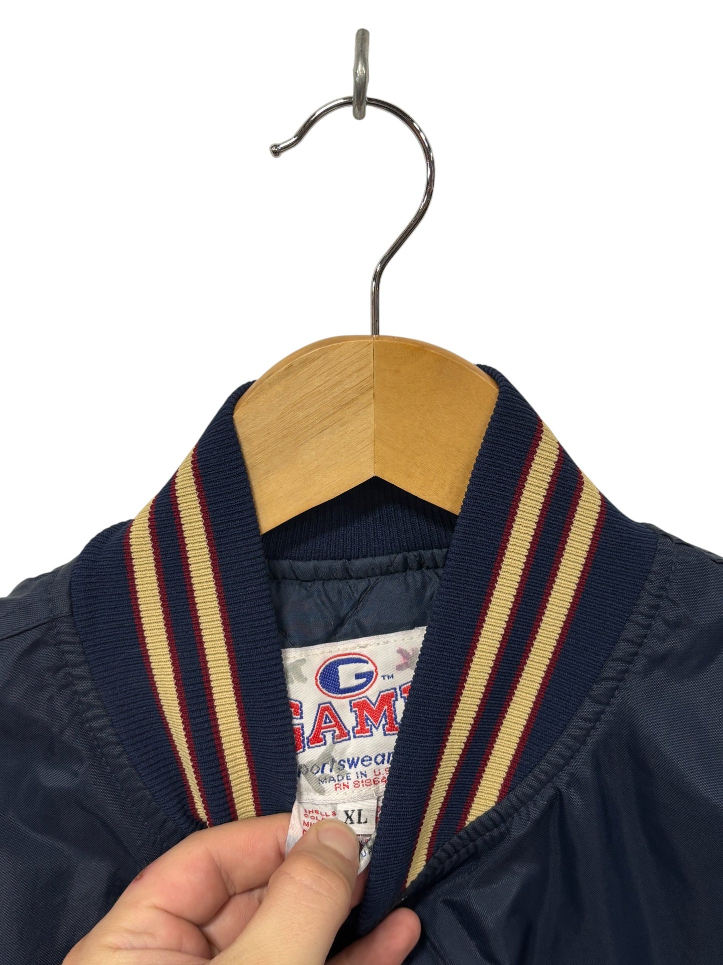 Vintage 90's Montana Halo's Baseball Bomber Jacket Size XL