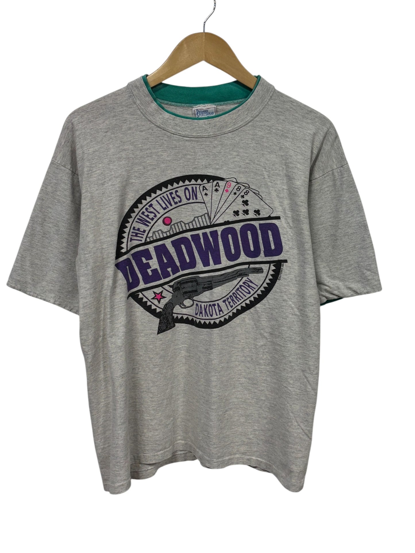 Vintage 90's Deadwood South Dakota Poker Graphic Tee Size Large
