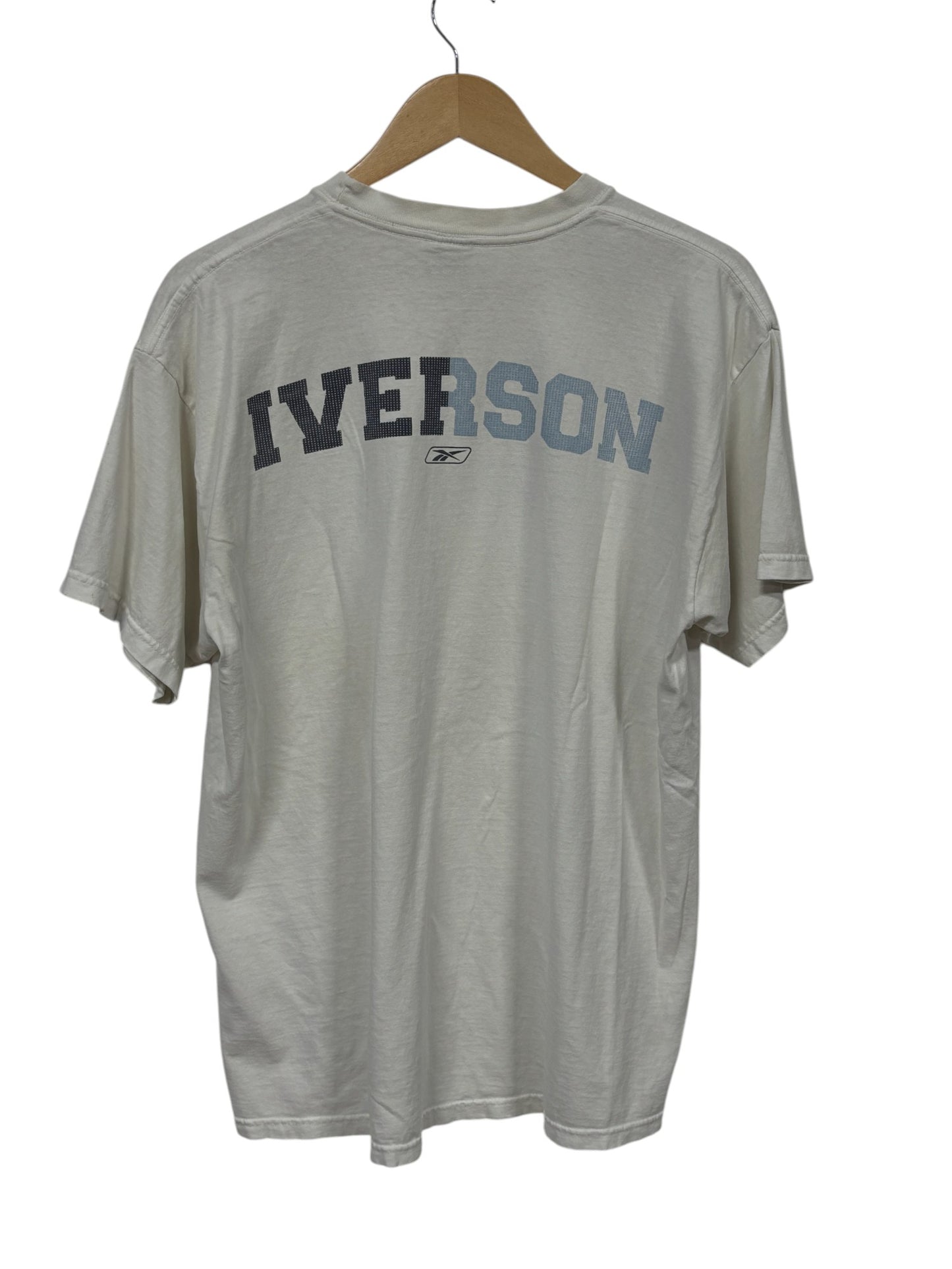 Vintage Y2K Reebok Allen Iverson Basketball Graphic Tee Size Large