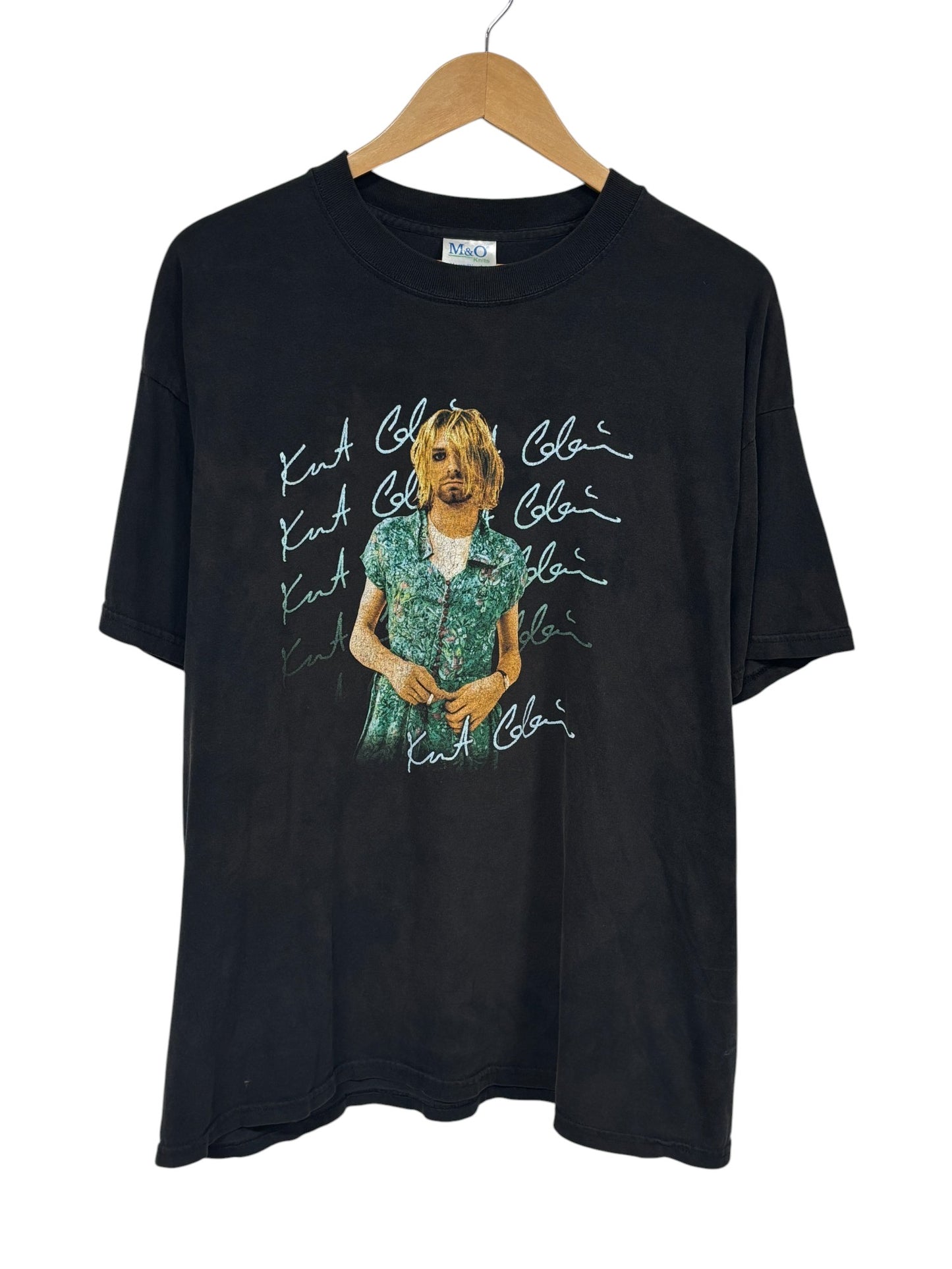 Vintage Kurt Cobain Signature Dress Nirvana Graphic Tee Size XL