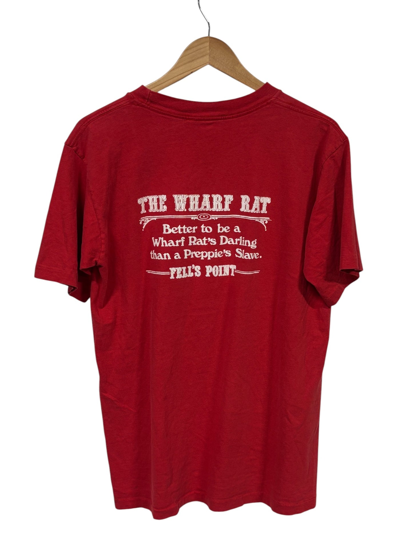Vintage 90's Oh Boy What a Beer Fell's Point Wharf Rat Tee Size XL